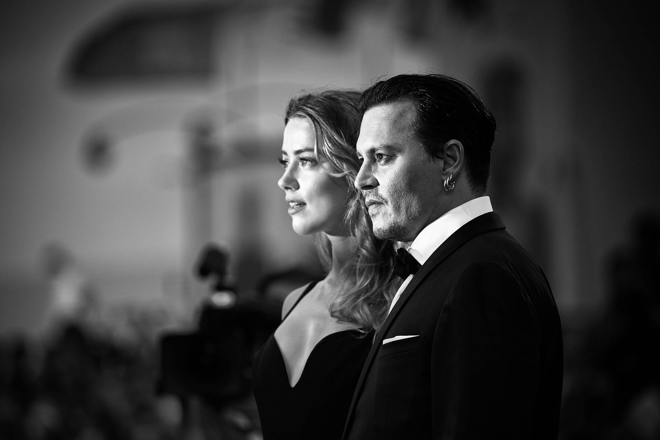 Amber Heard and Johnny Depp at the Venice film festival in 2015