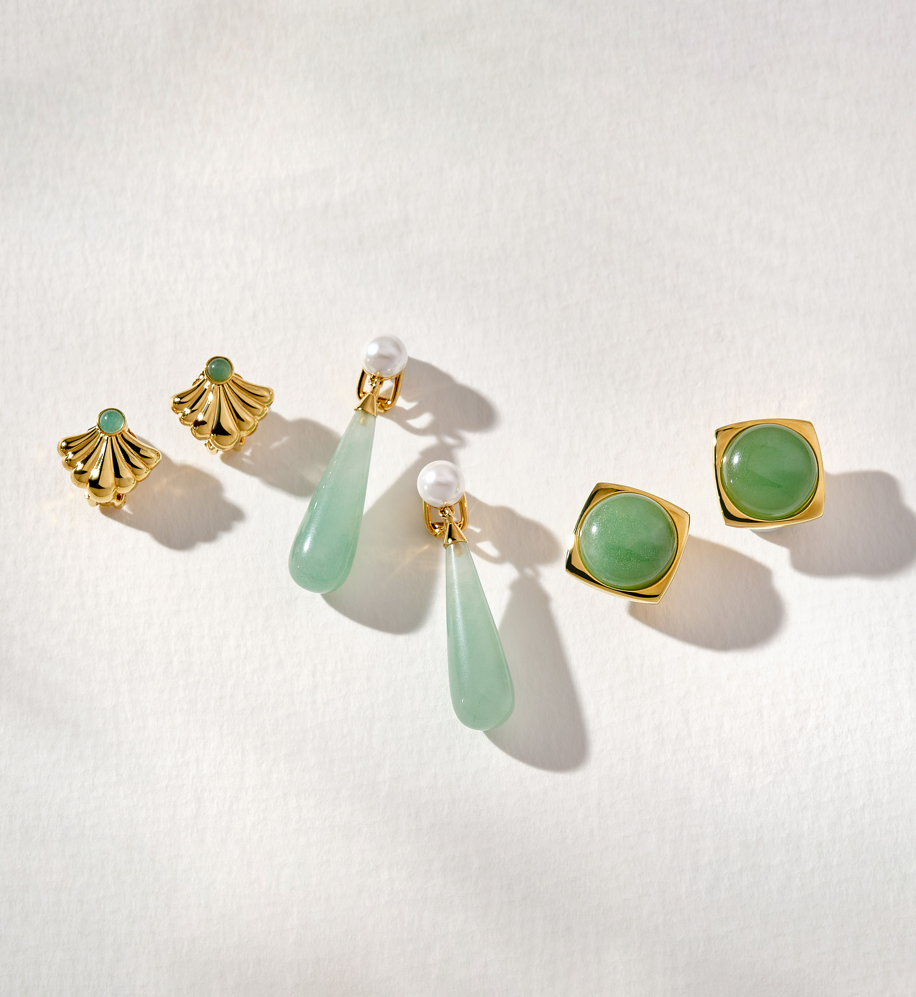 Go big or go homeStatement earrings are the perfect accessory for the holiday season, the bigger the statement, the better. Emma Holland’s jewellery feels personal and effortless. Her Aventurine semi-precious drop-pearl earrings are the perfect finishing touch to your party look. Earrings £60, Emma Holland Jewellery
