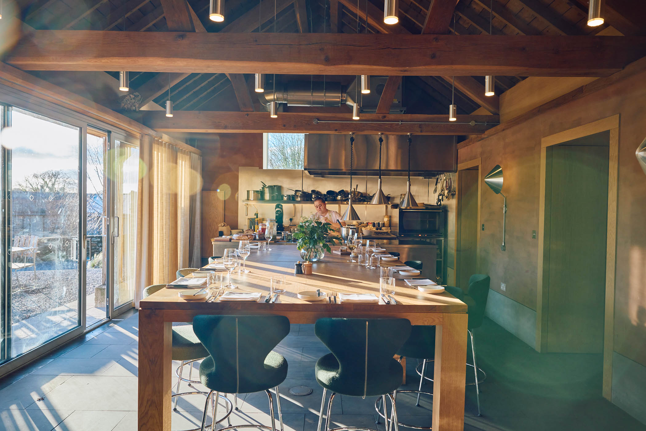 Top table: The Refectory at Fowlescombe Farm