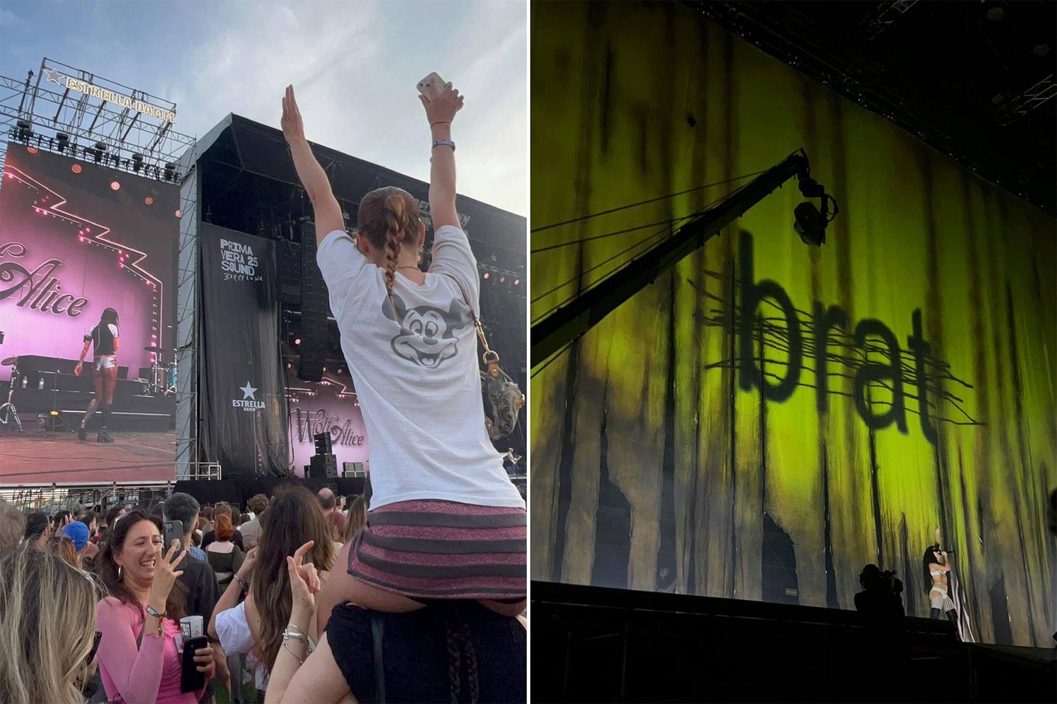 F’s snapshot from Wolf Alice and Charli XCX at Primavera festival in Barcelona. Main image: fans at Taylor Swift’s Eras tour