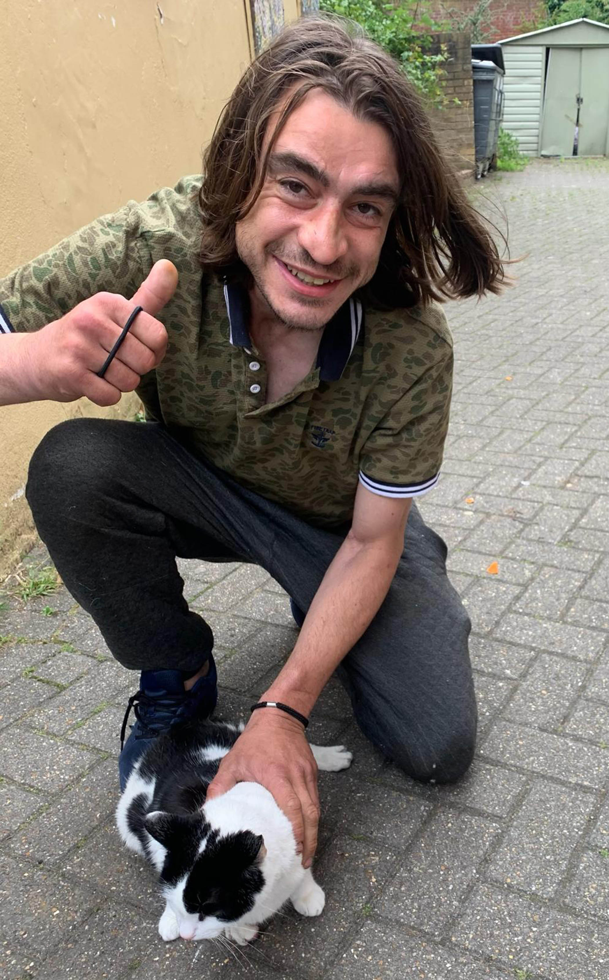 James and his cat, Sofia