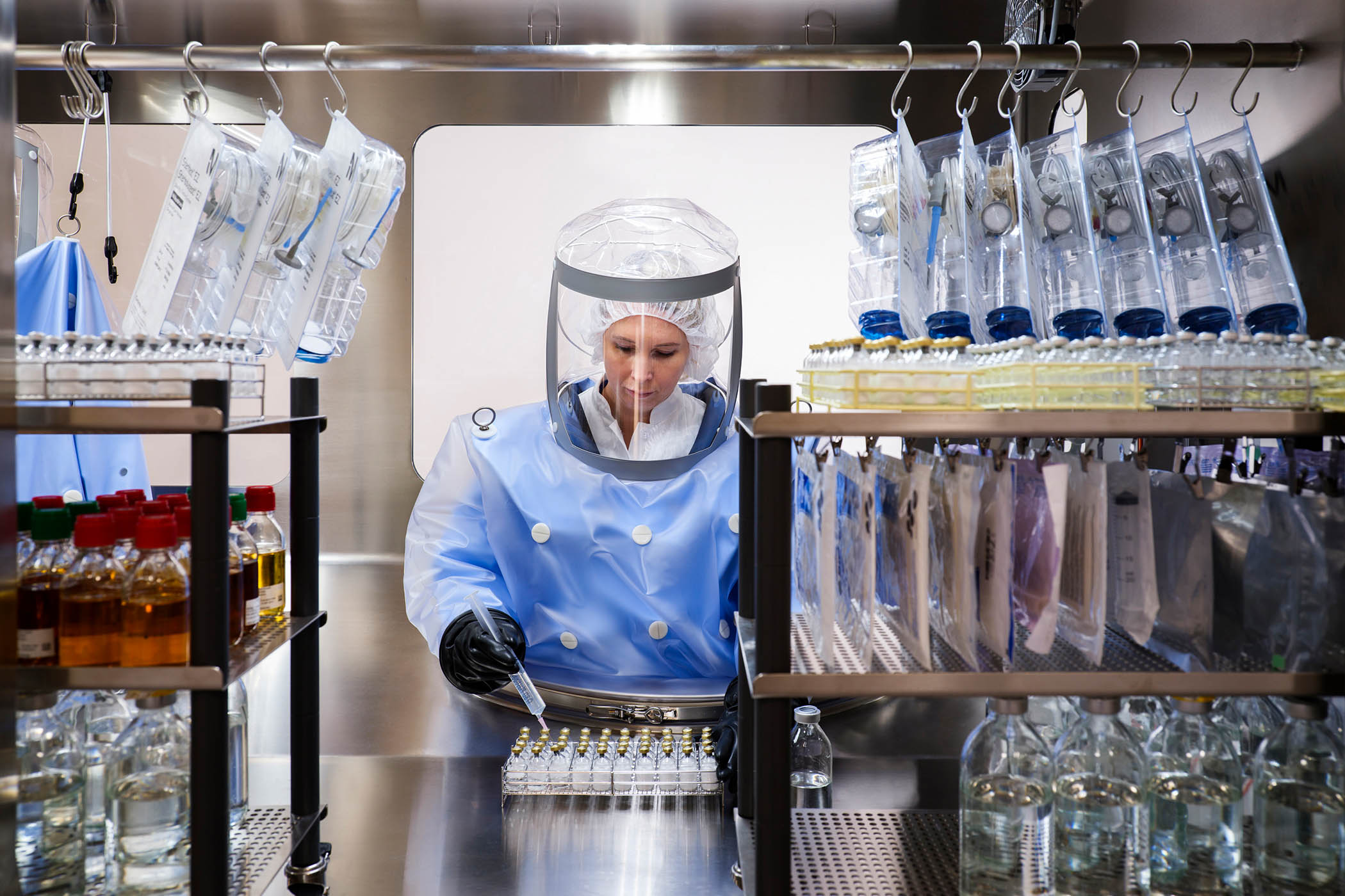 A laboratory technician at a Novo Nordisk facility