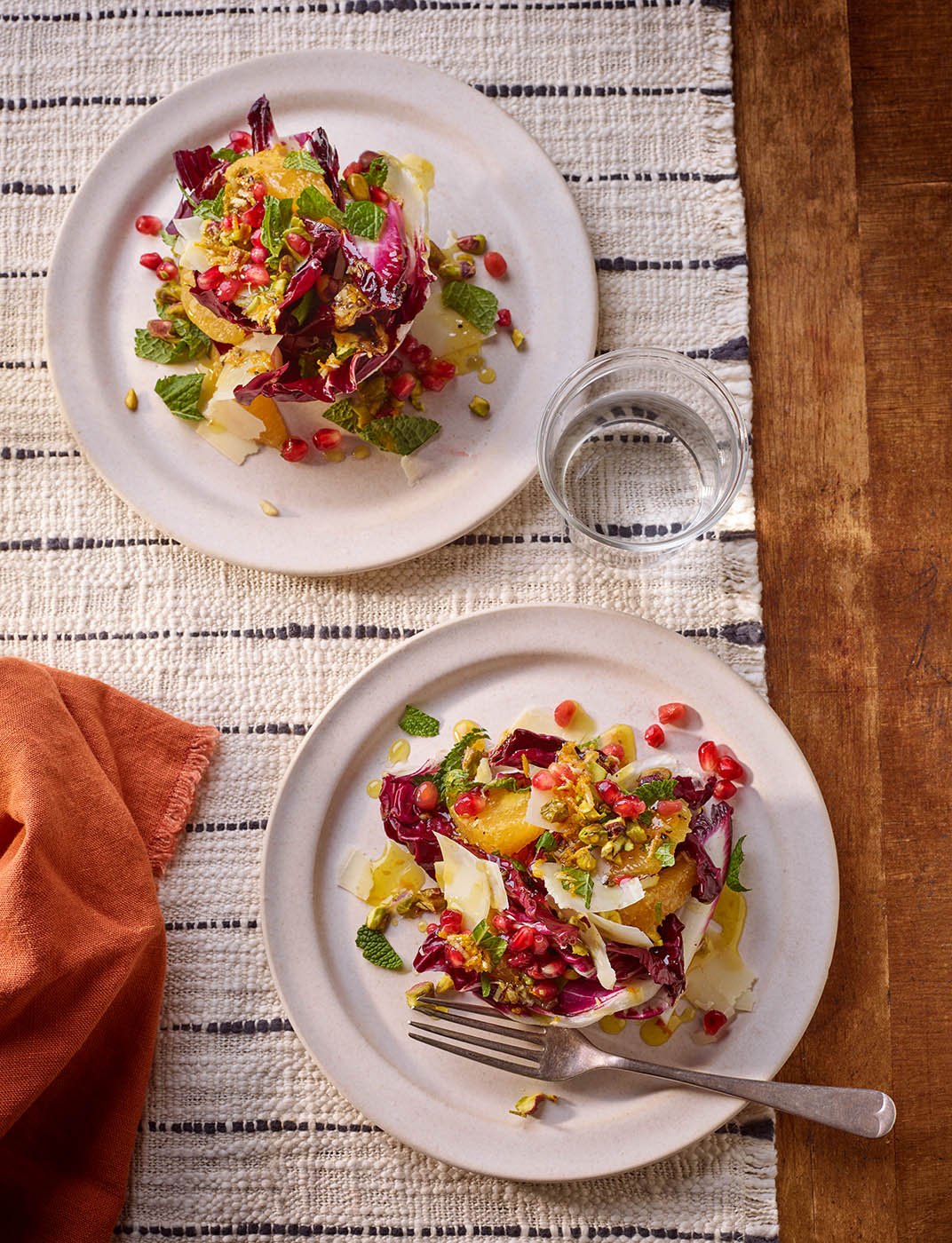 ‘Beautiful but bitter’: Radicchio, pomegranate, orange, pistachio and parmesan salad