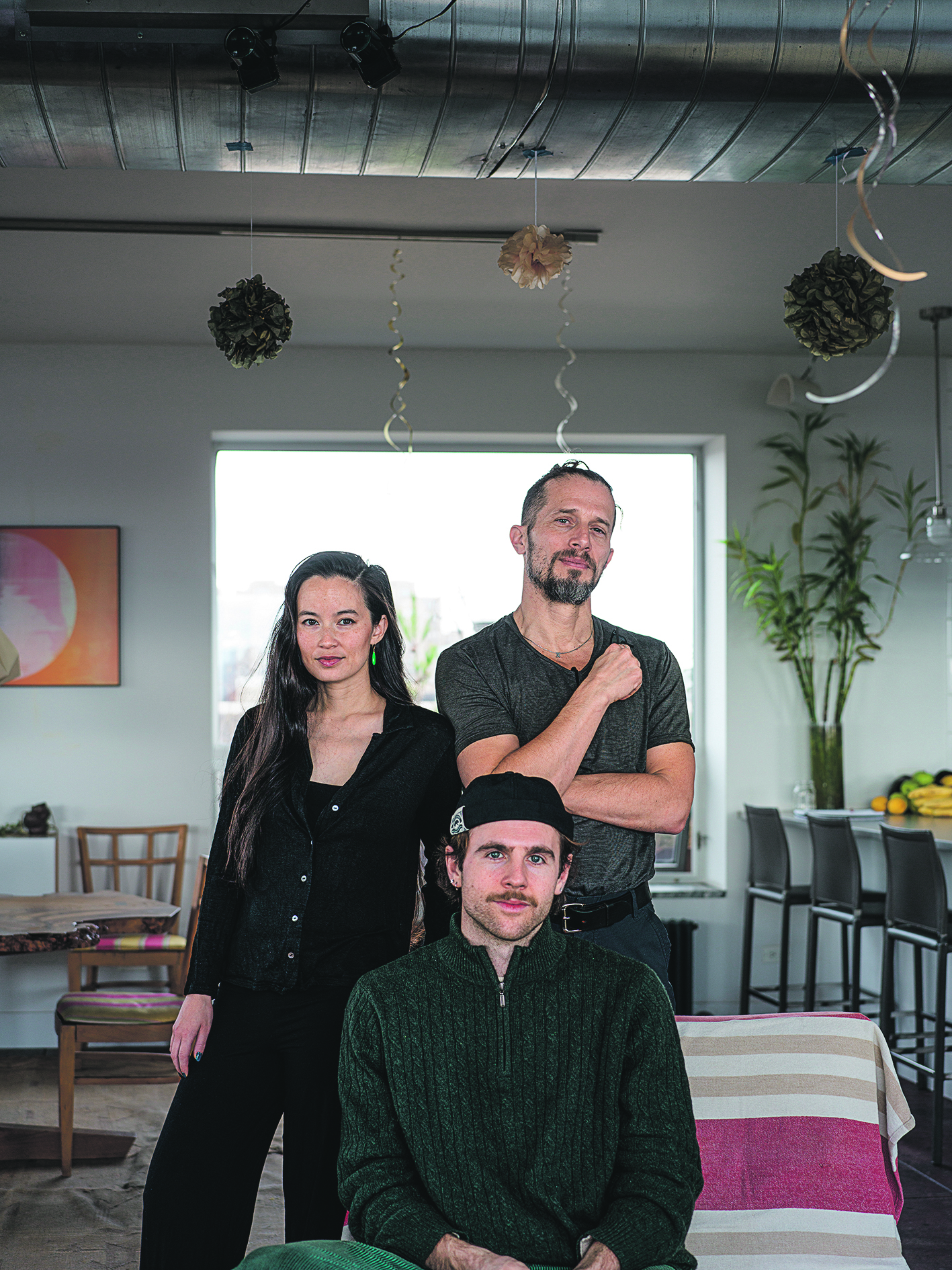 Alyssa Loh, D Graham Burnett and Peter Schmidt of the Friends of Attention collective