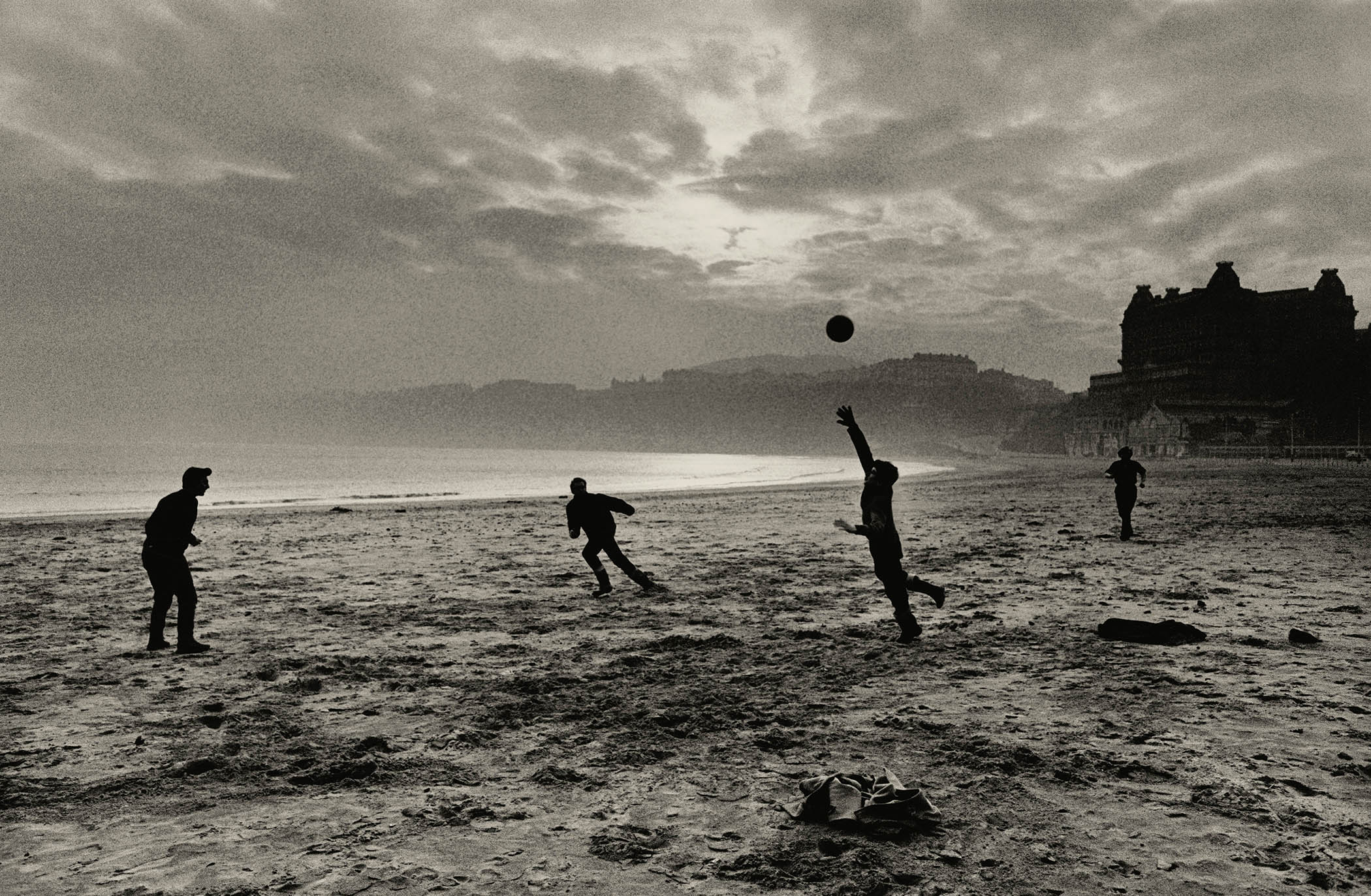 Fishermen at play on Scarborough beach in 1965