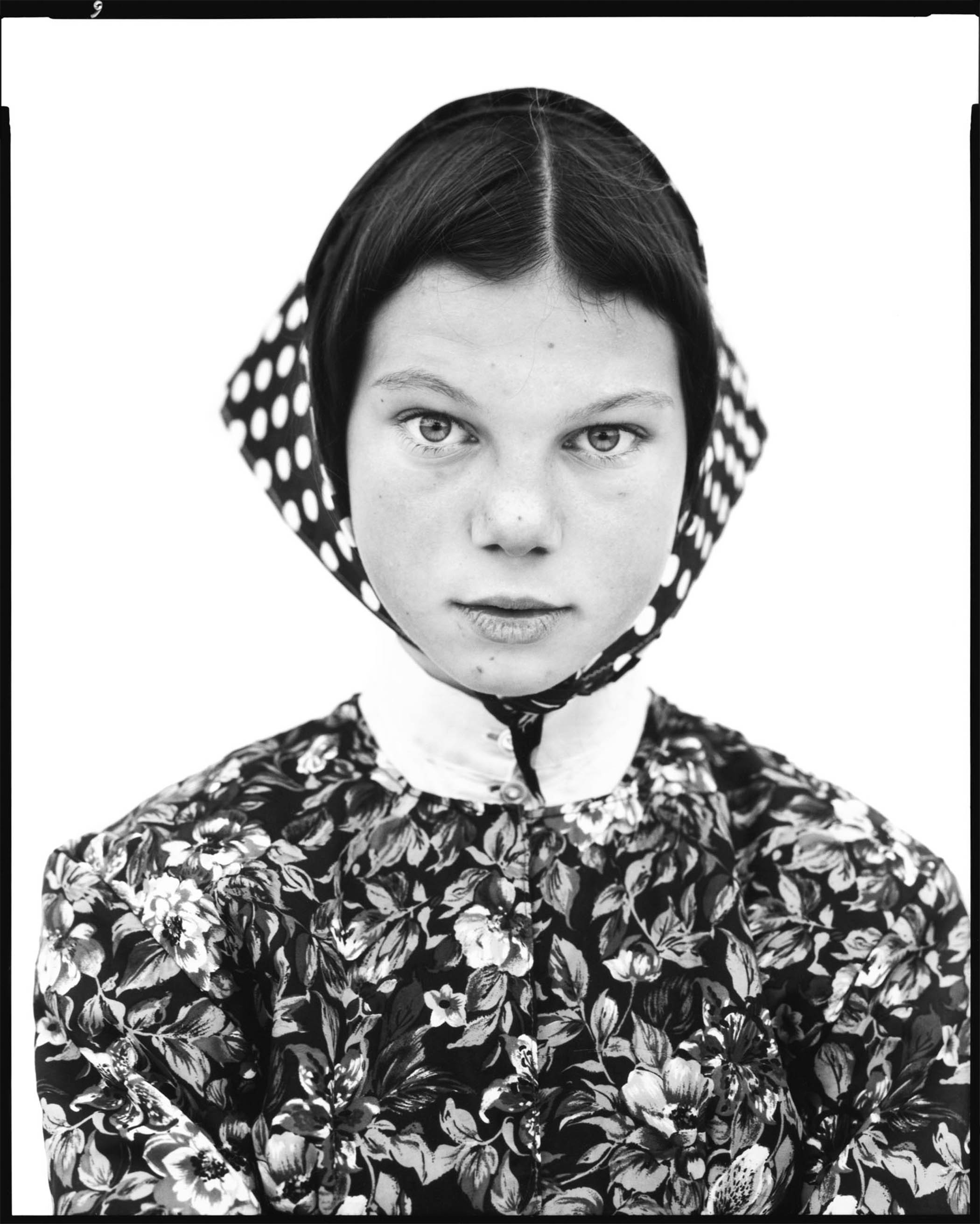 Freida Kleinsasser, 13, Hutterite colony, Harlowton, Montana, June 23, 1983