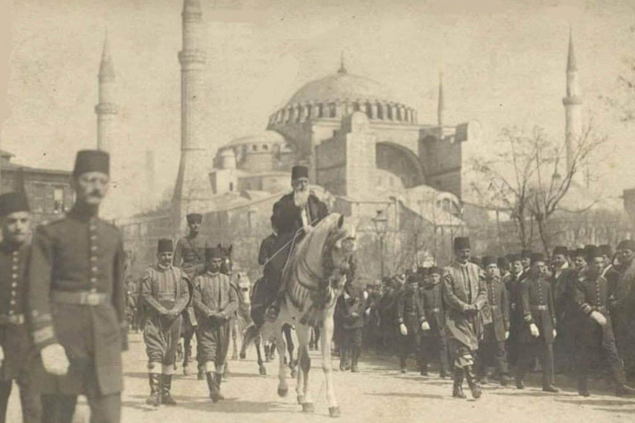 Above: Abdulmejid on the day he was appointed caliph in 1922 and, main picture, photographed by Jean Pascal Sébah the following year.