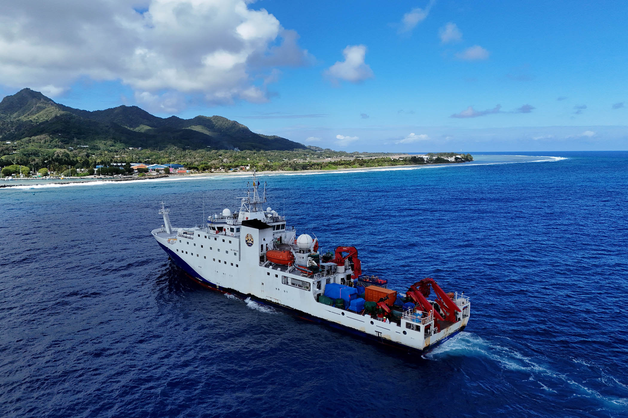 A Chinese vessel in the Cook Islands last November as part of a mission to support research into potential deep-sea mining
