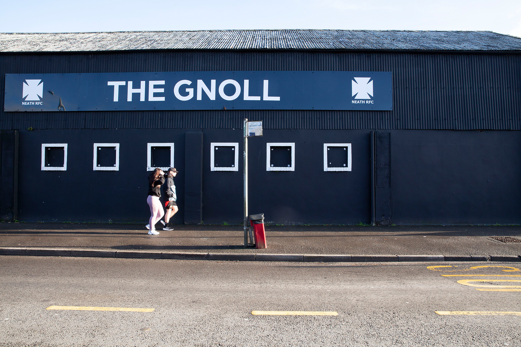 A shot of The Gnoll, Neath RFC’s stadium which was once played in by the All Blacks