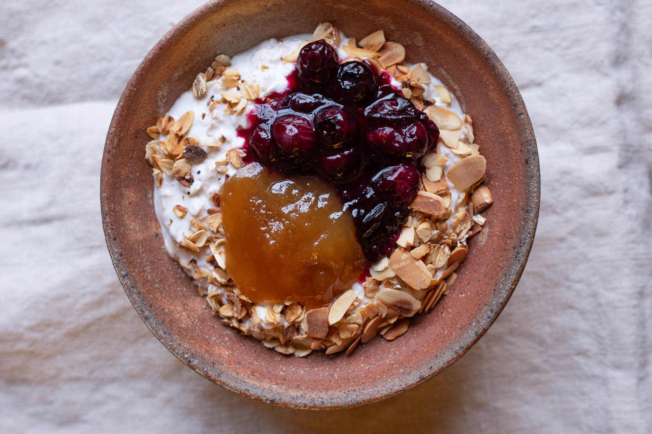 Midweek treat: Bircher muesli, maple syrup and berries