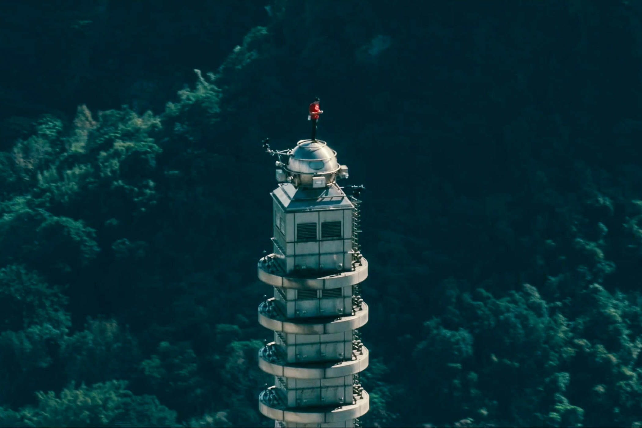 Honnold at the end of his 91-minute climb.