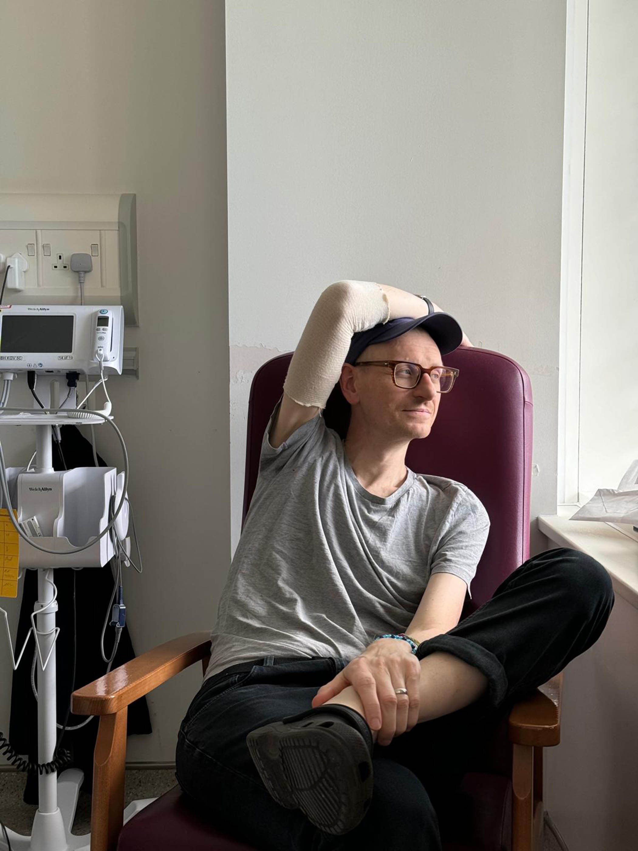 A tumour was found in Chris Power’s abdomen in February 2023; 18 months after receiving Car-T therapy, he is in remission