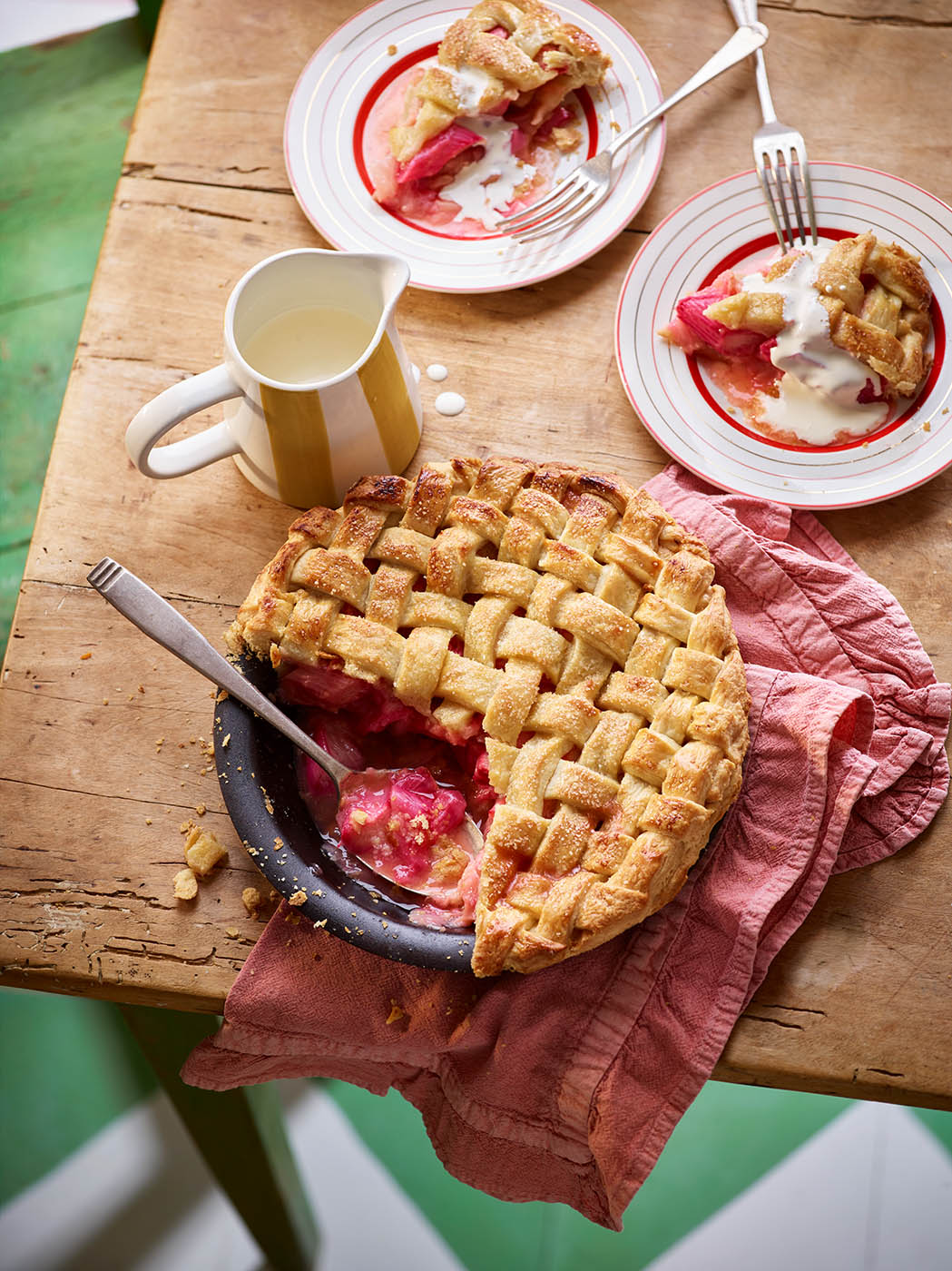‘Don’t rush the pastry’: pink rhubarb pie