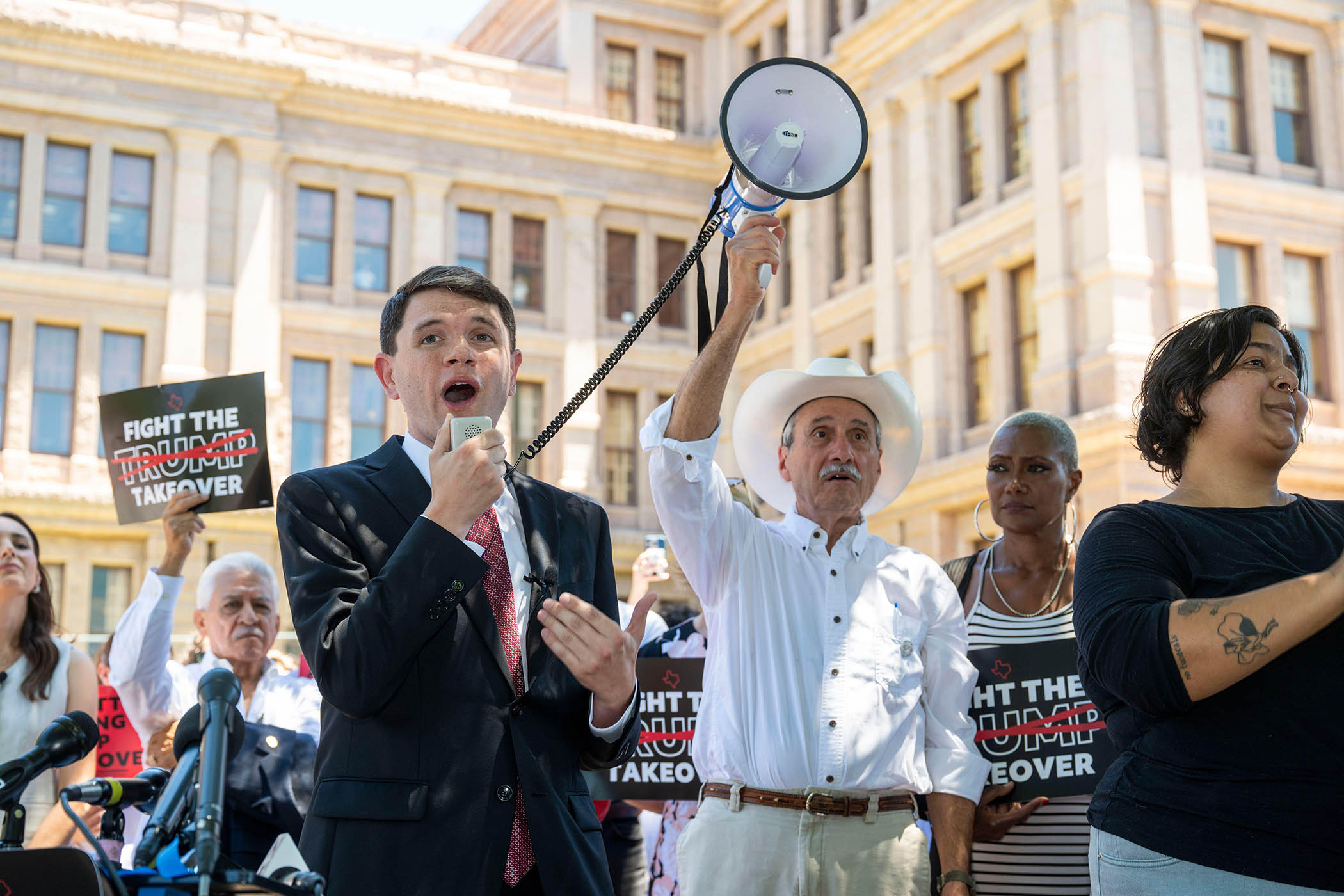 Talarico at a rally in Texas last July