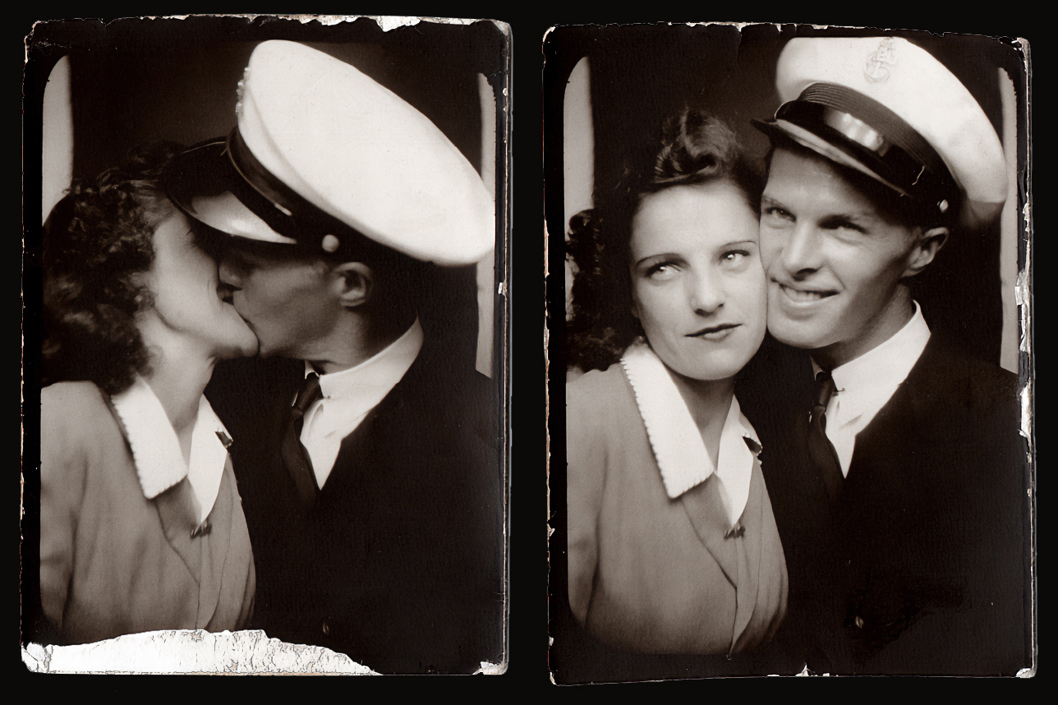 Postwar lovebirds fill the frame