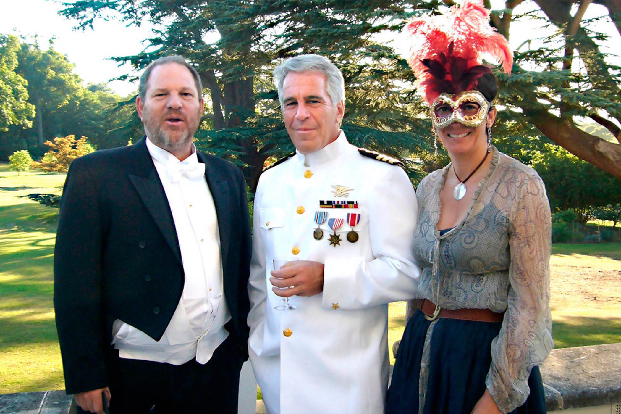 Epstein, Maxwell and Harvey Weinstein at Princess Beatrice’s 18th birthday party.