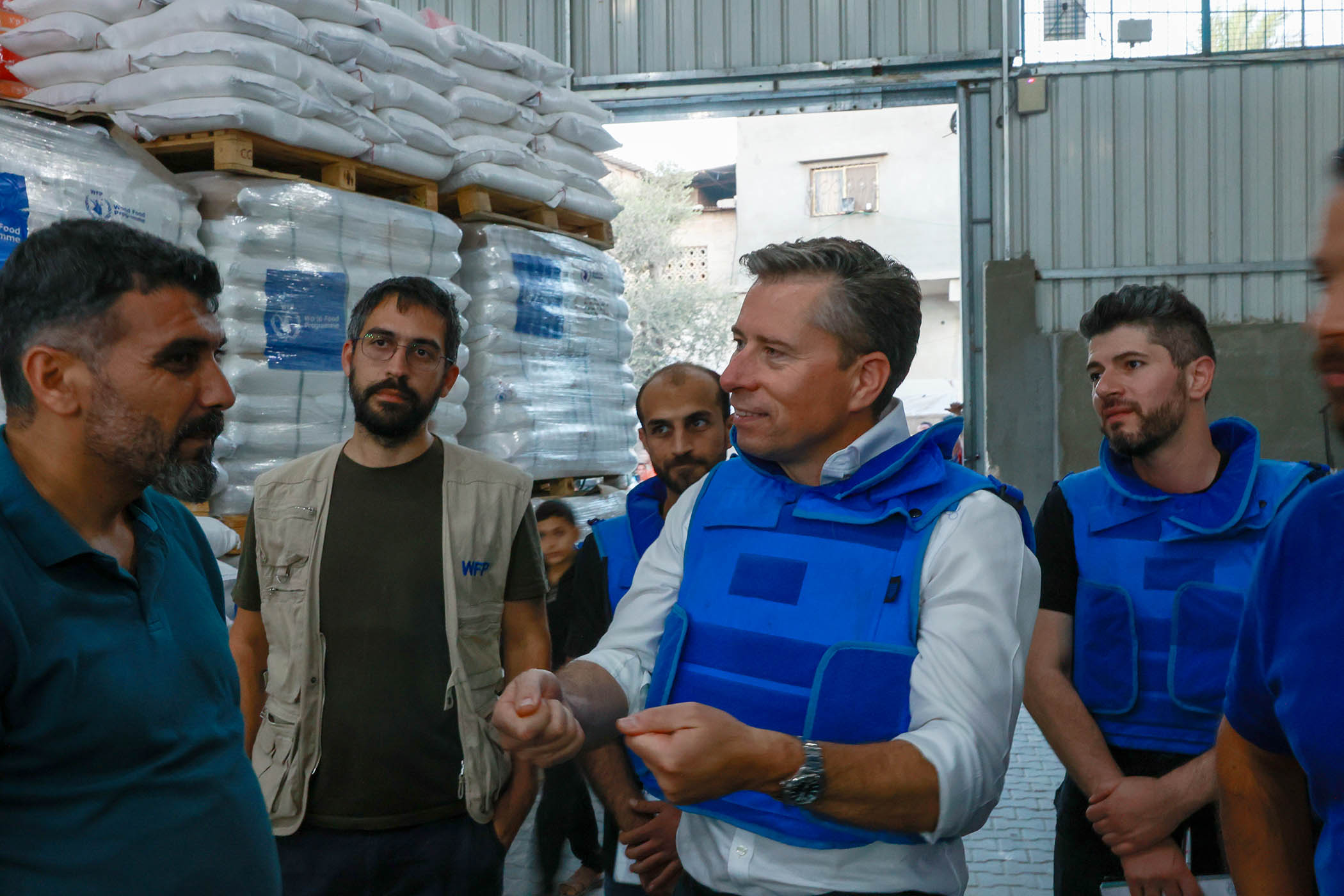 Fletcher at the Castle Bakery in Deir al Balah, Gaza, at the start of the ceasefire last October