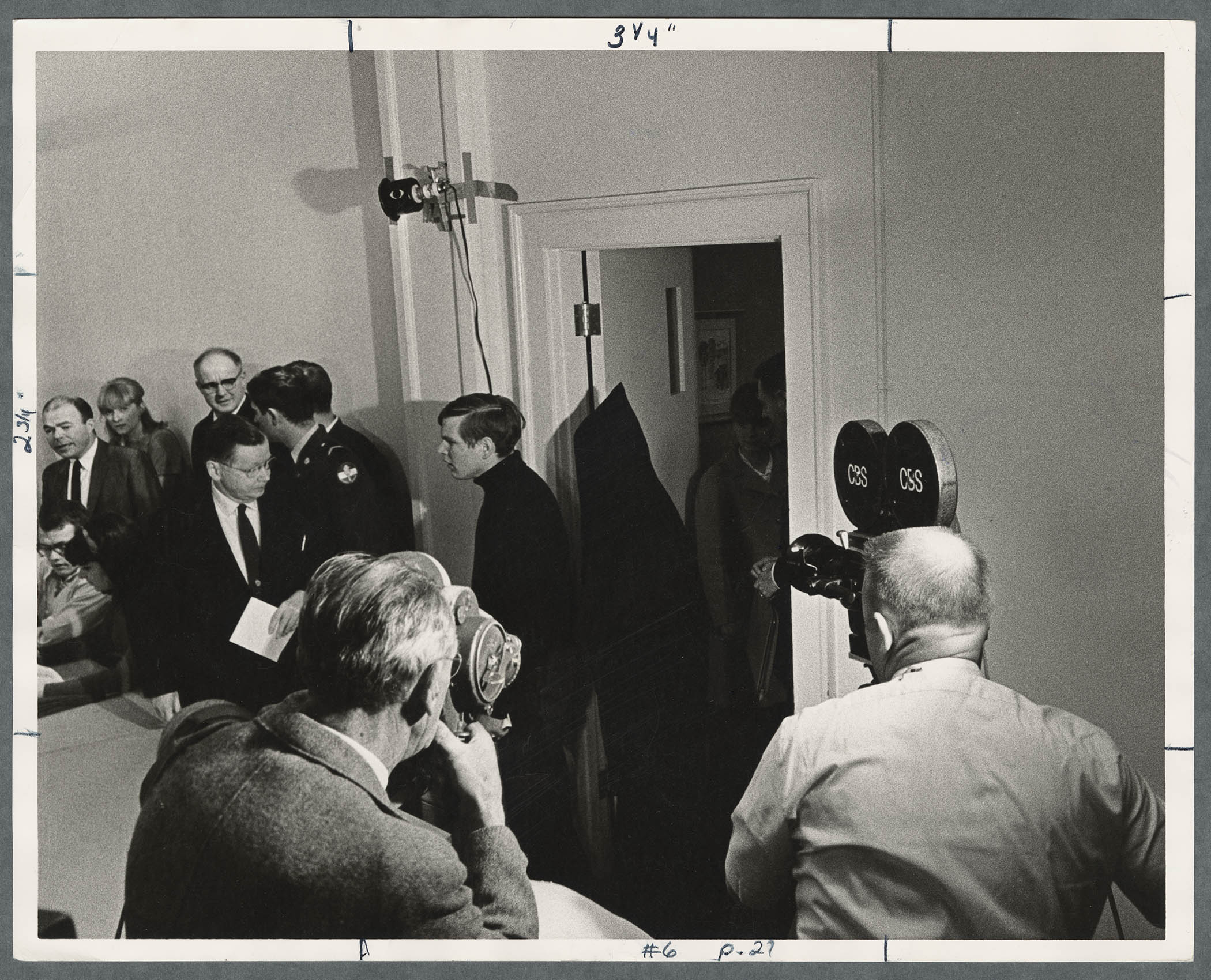 Black bag arrives at a lecture at Oregon State University in the late 1960s