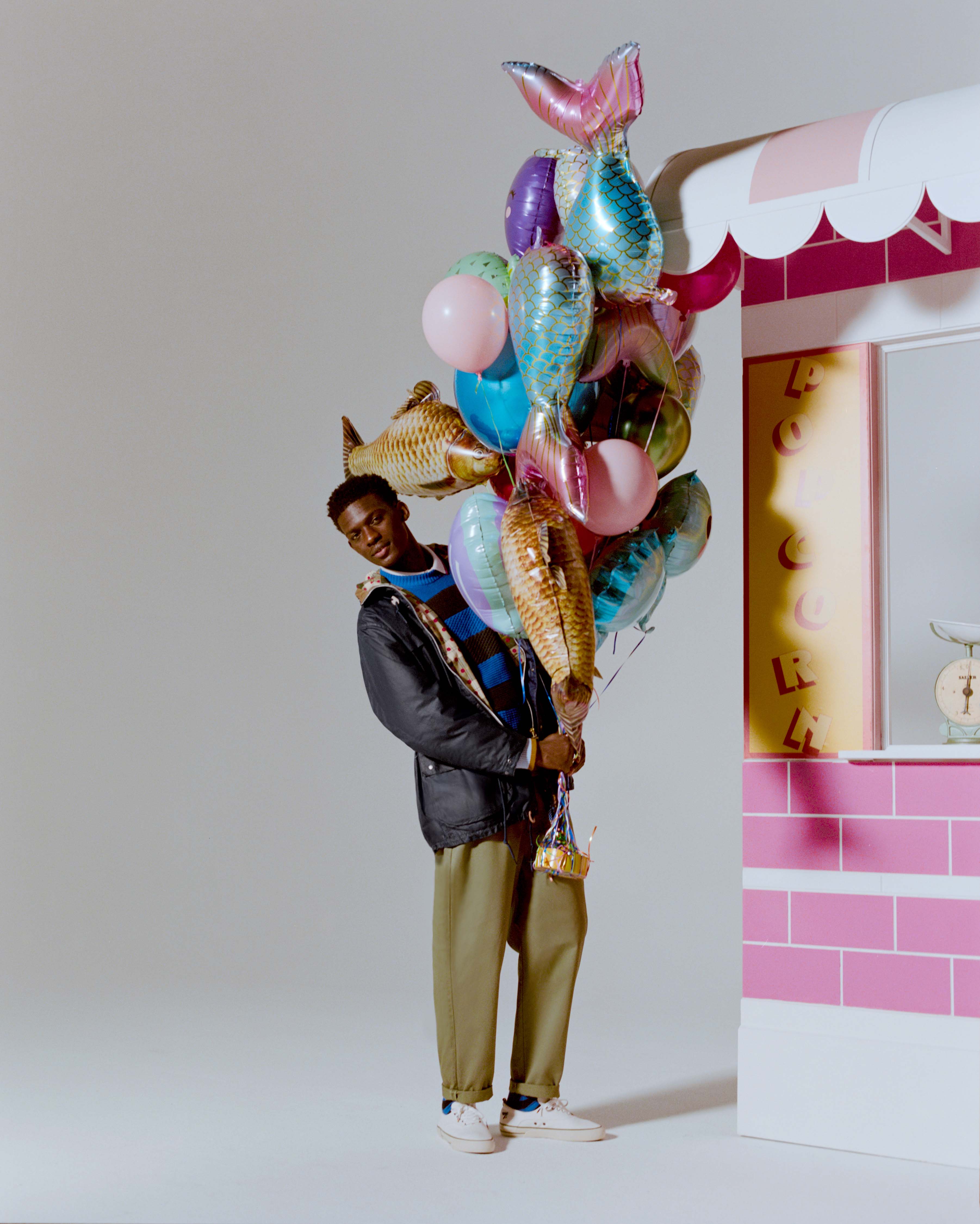 Fish & ChipperBarbour and Paul Smith are back with their second collection. The 46-piece unisex capsule comprises clothing, outerwear and accessories drawing inspiration from British coastal culture. The collaboration incorporates personal photographic prints taken by Paul Smith and his father, with images of melting ice creams and wind-swept deckchairs appearing in jacket linings and across a selection of T-shirts. The seaside theme continues with nautically striped knitwear, ocean themed pin badges and accessories inspired by fishing equipment. The outerwear sees classic Barbour jackets in new patterns including a blue and green gingham, perfect for a seaside picnic.From £49.95 to £499, Barbour x Paul Smith