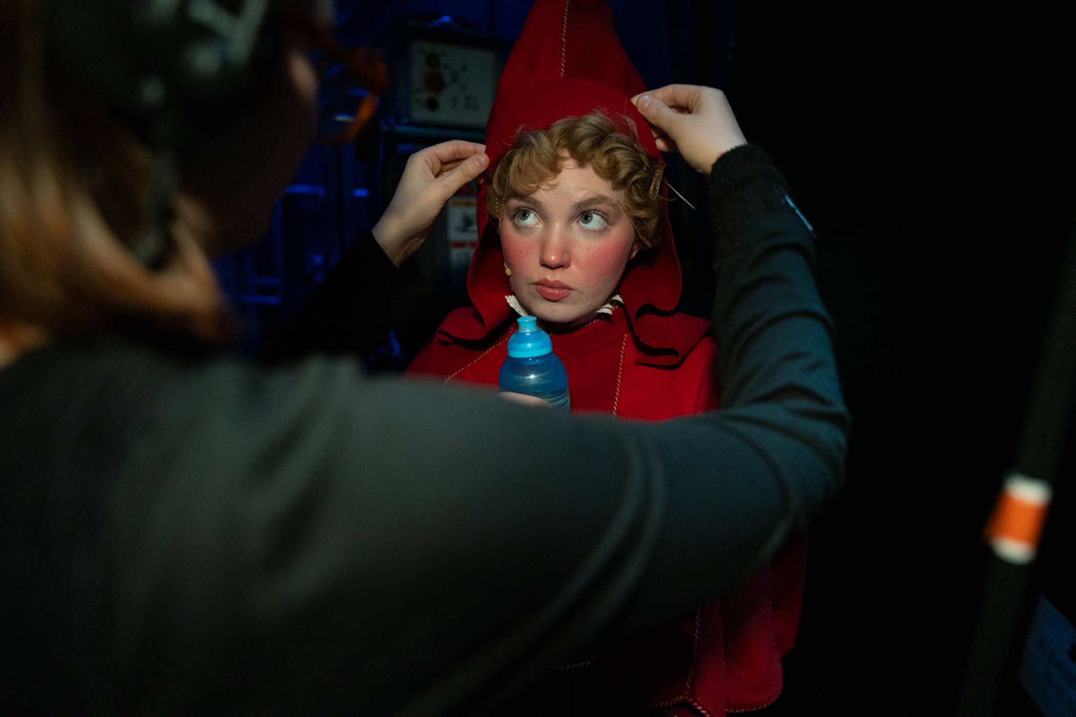 ‘The care seeps down to every level’: Gracie McGonigal, playing Little Red Ridinghood, gets ready backstage