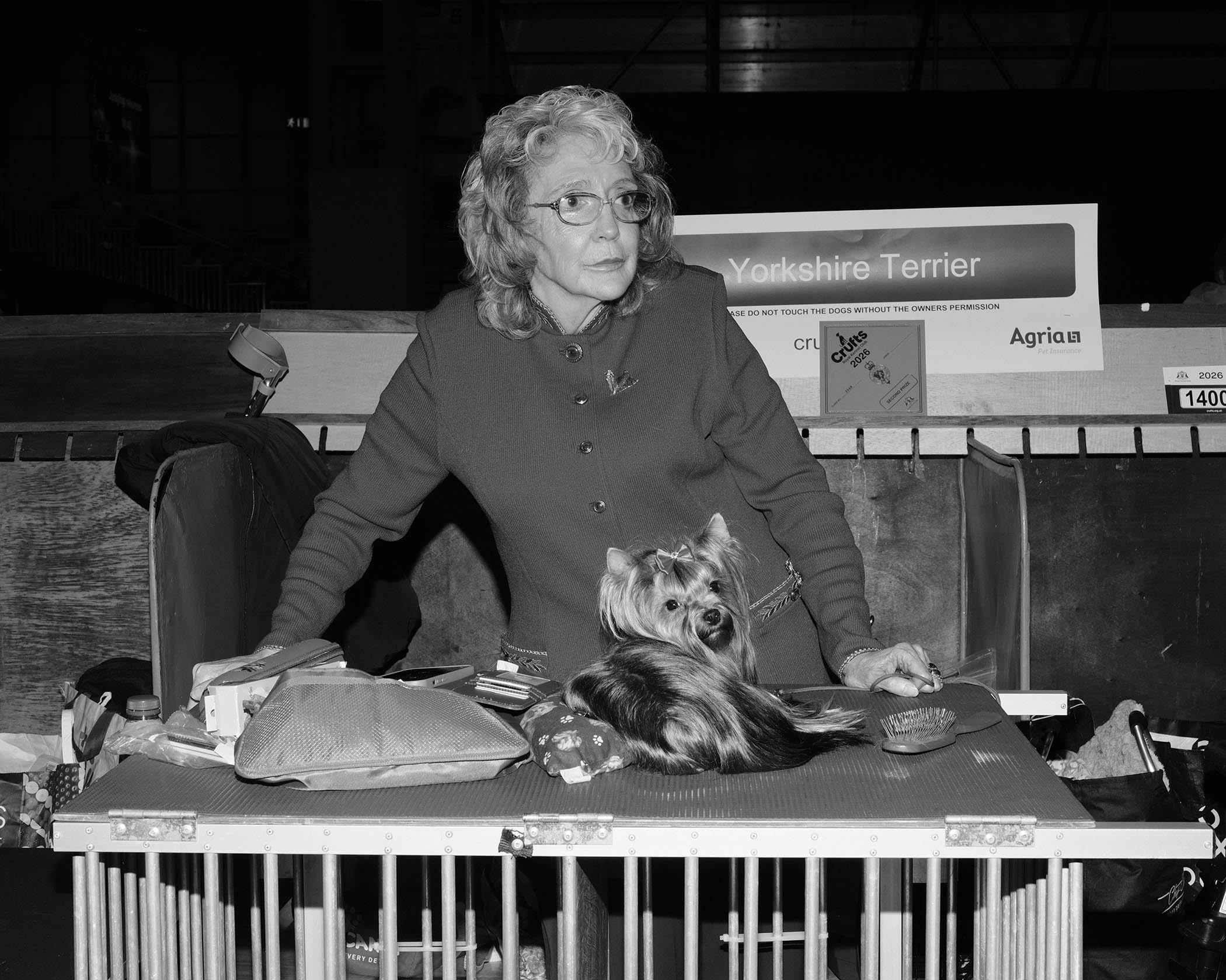 Breeder Janice Parvin with her Yorkshire terrier
