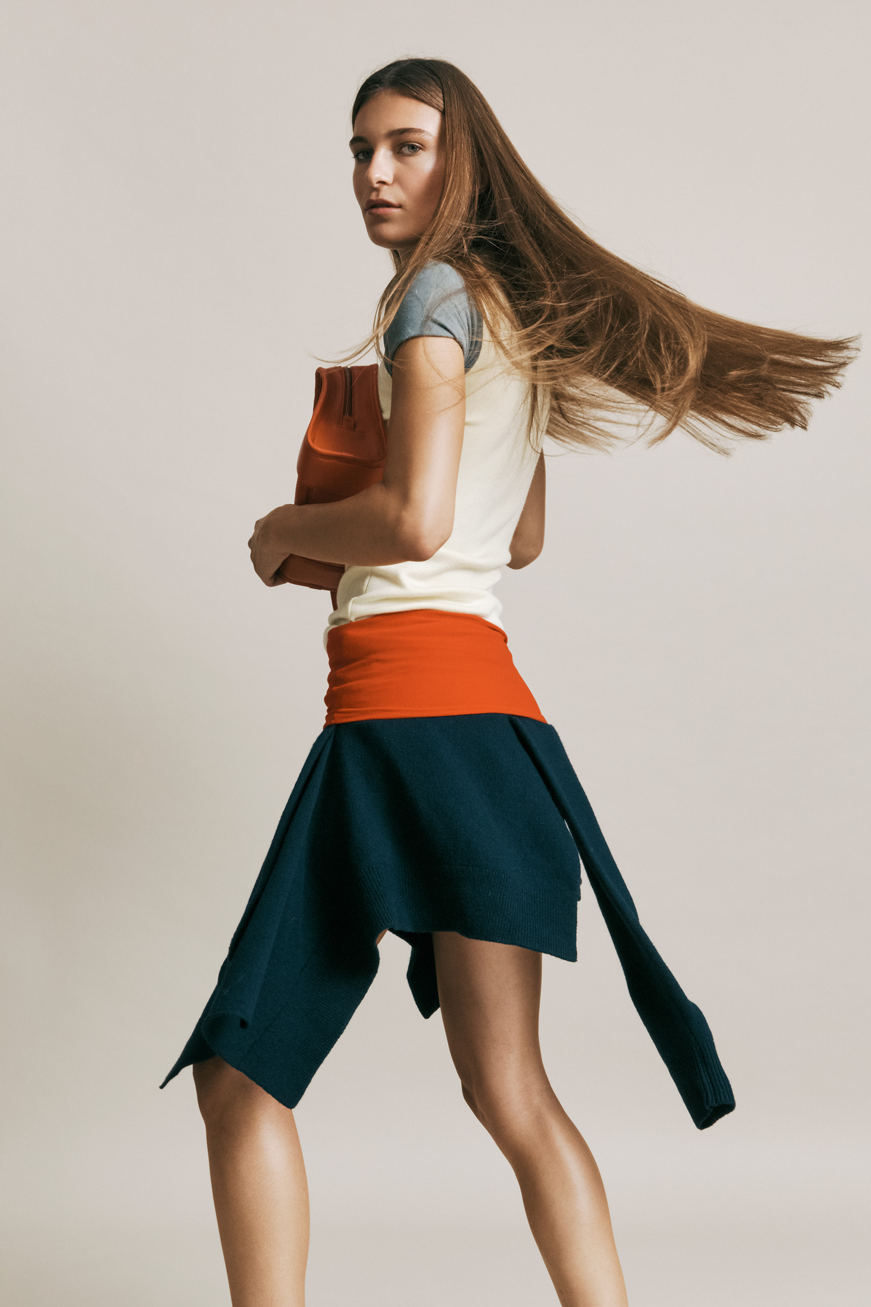 Colour blockDress, shoes and bag, all Loewe
