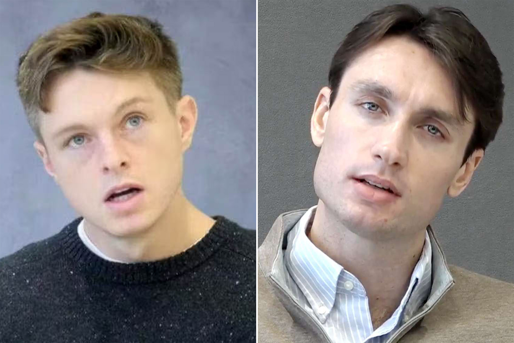 Nate Cavanaugh (left) and Justin Fox (right) seen during their depositions