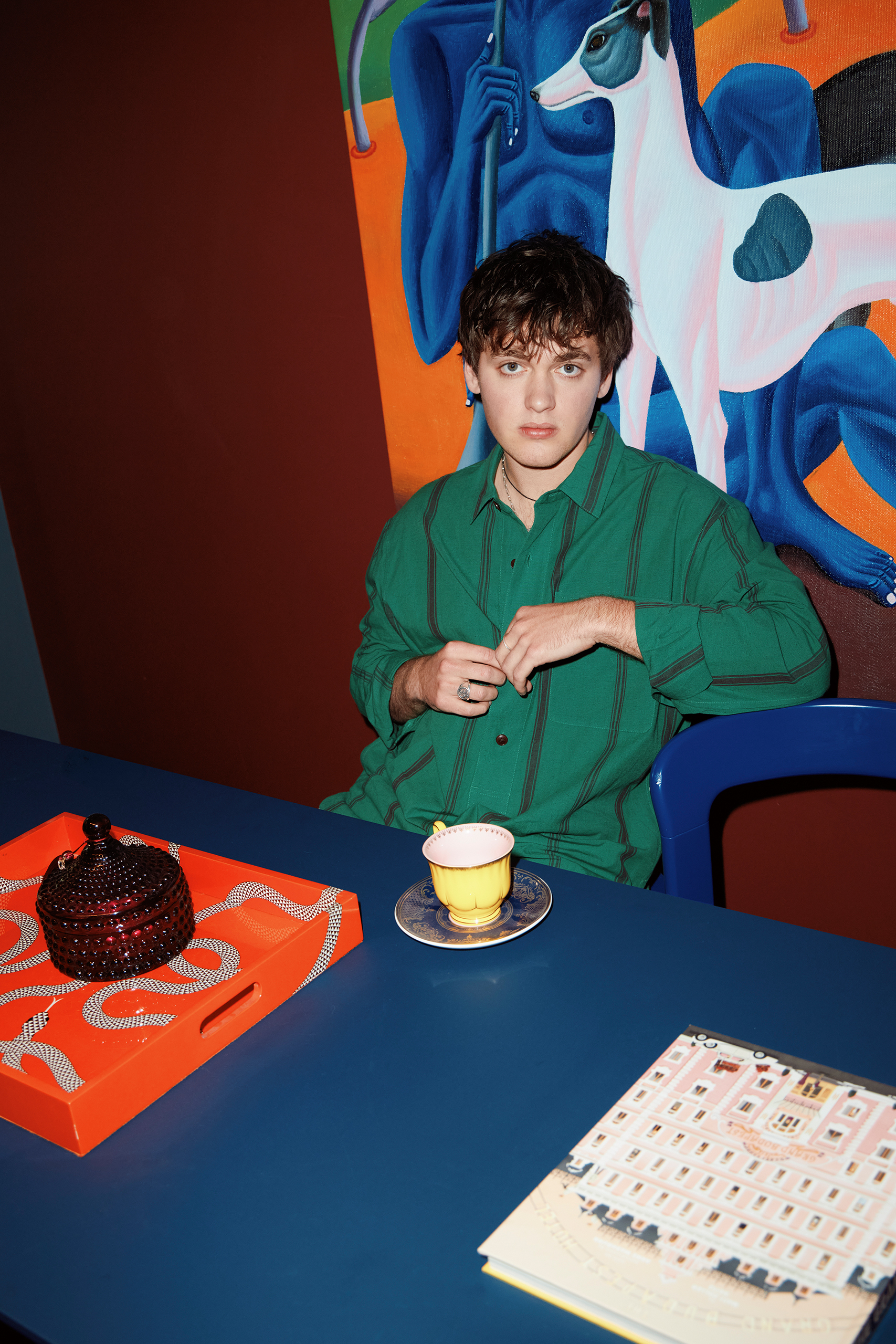 Joe Anders wears shirt by Toast
