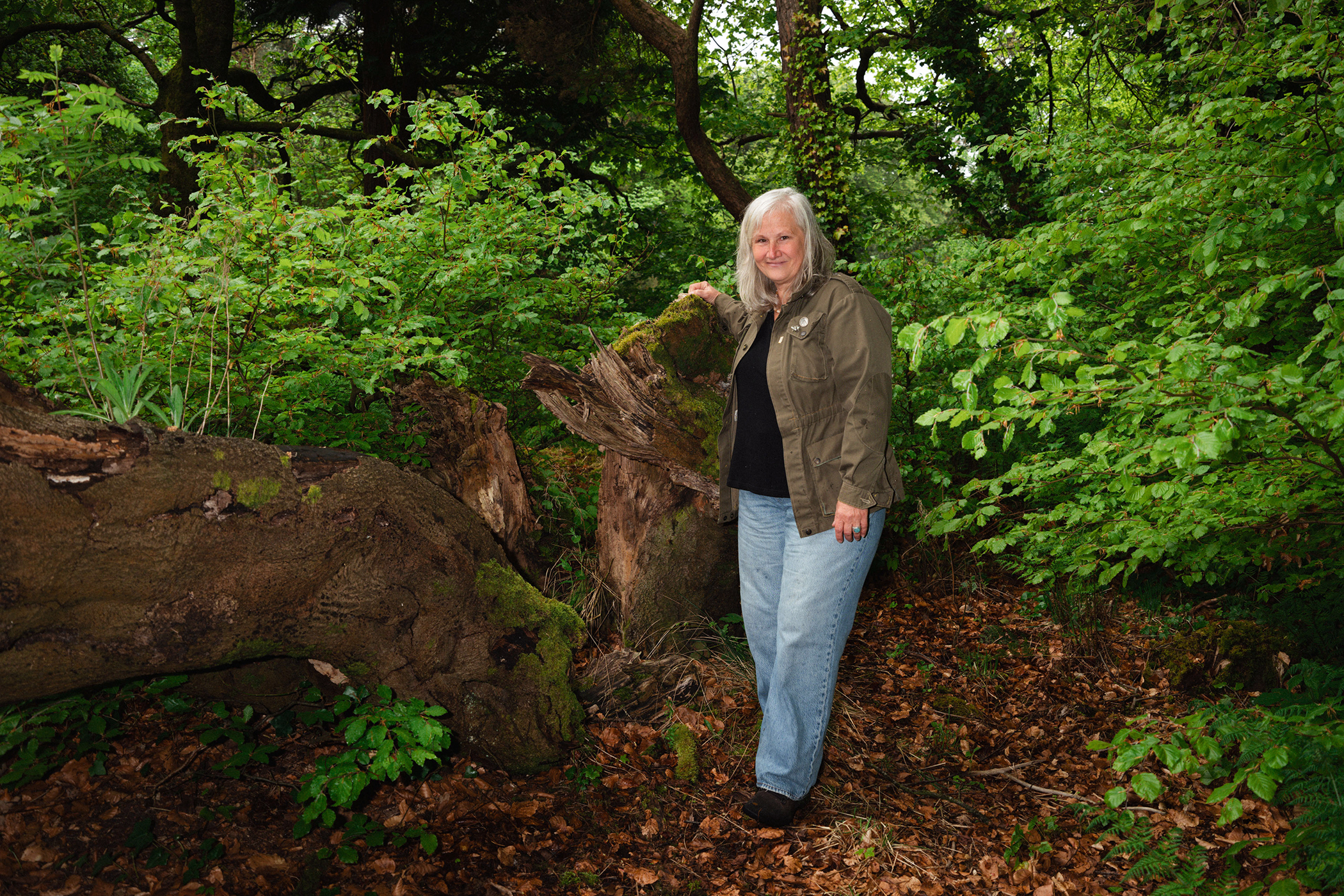 Foraging in the woods near her home, which is about 20 miles outside Edinburgh