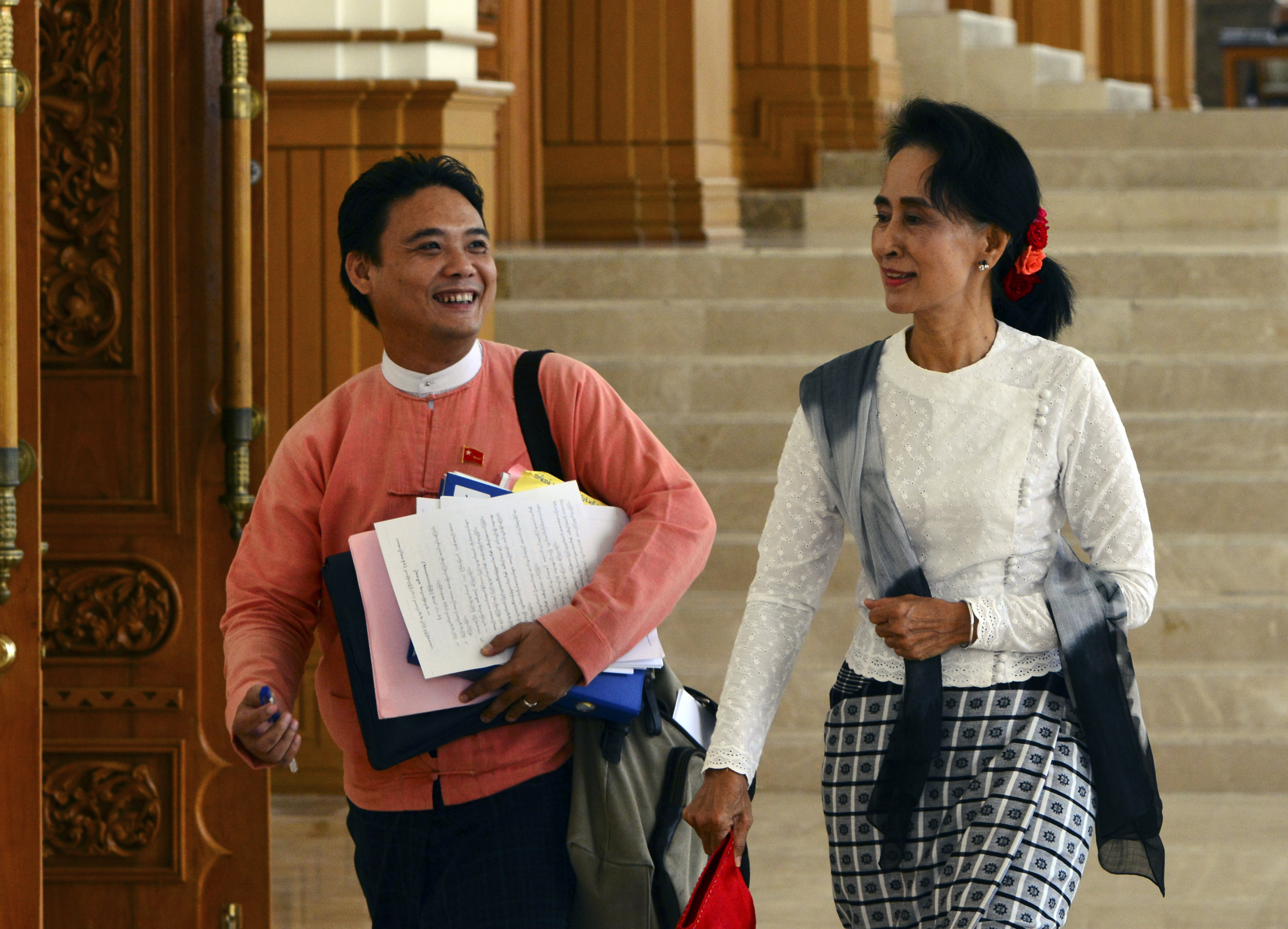 Zeya Thaw with Aung San Suu Kyi in 2015