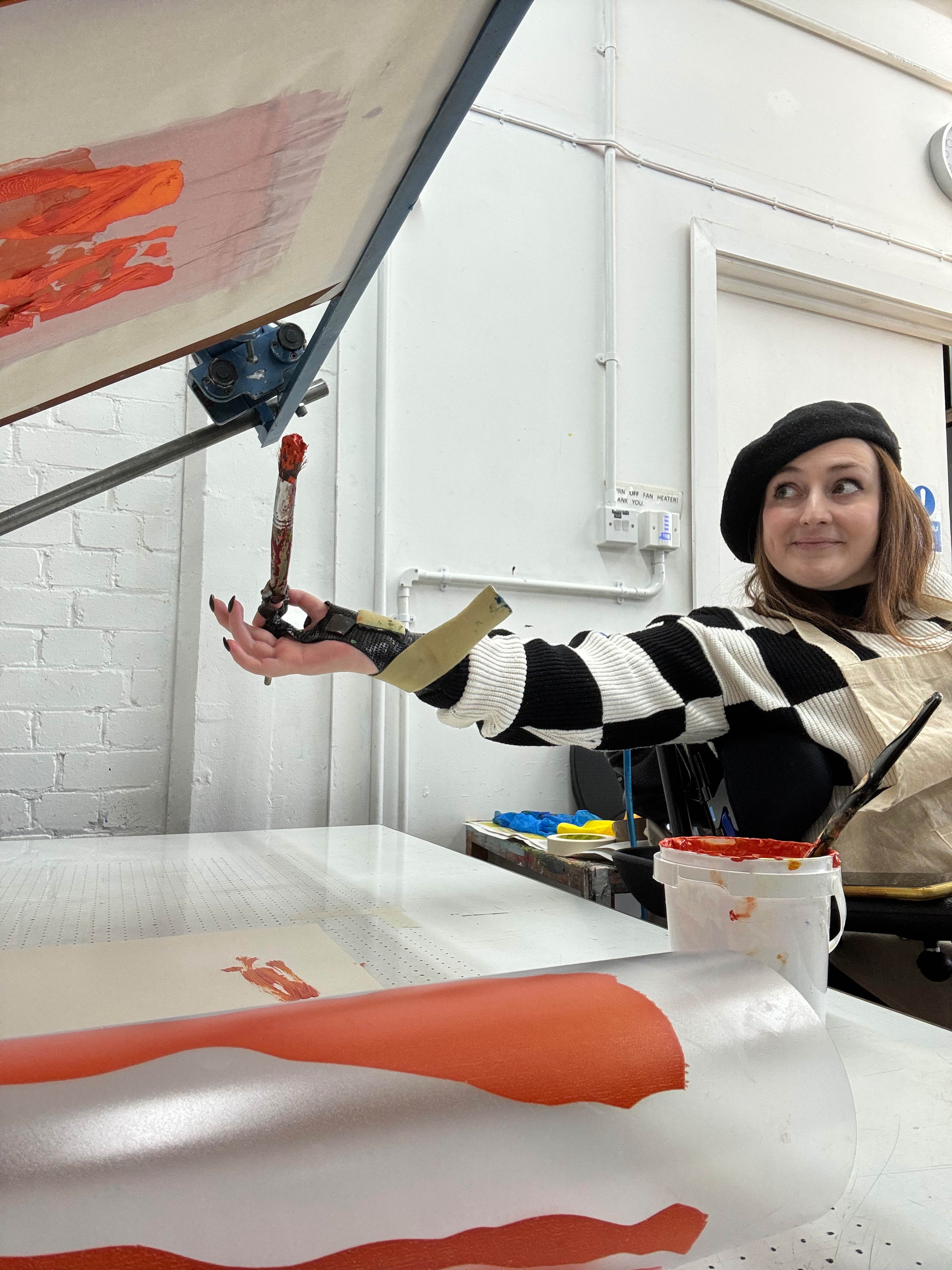 'I’m learning to make art without the mobility I once relied on': without the use of her hands, Natalie has found her own way to create