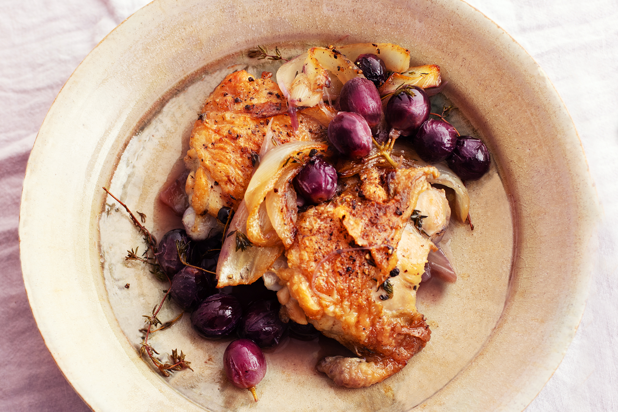 Nigel Slater’s recipe for chicken with grapes