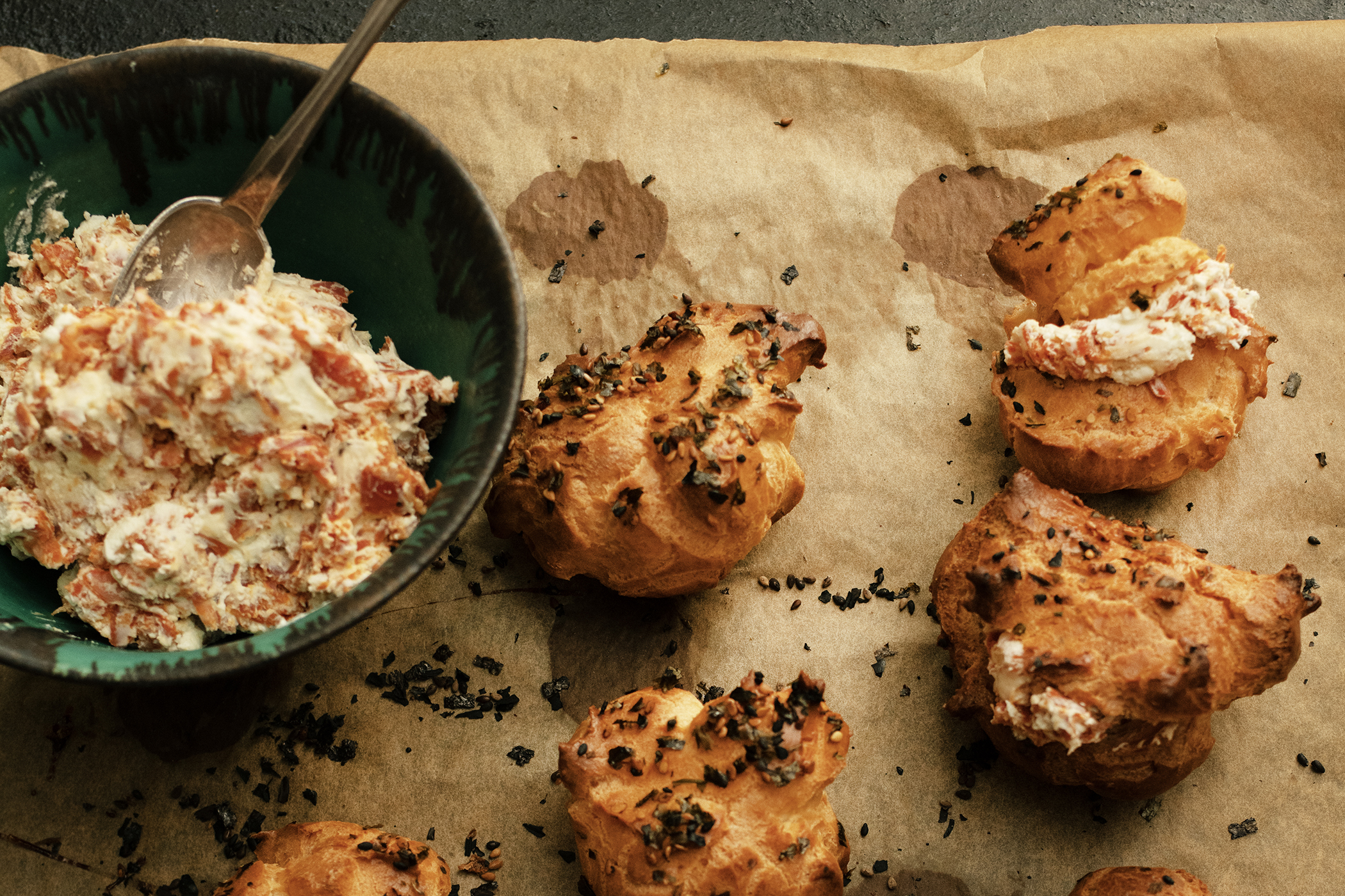 Nigel Slater’s recipe for chorizo cheese puffs