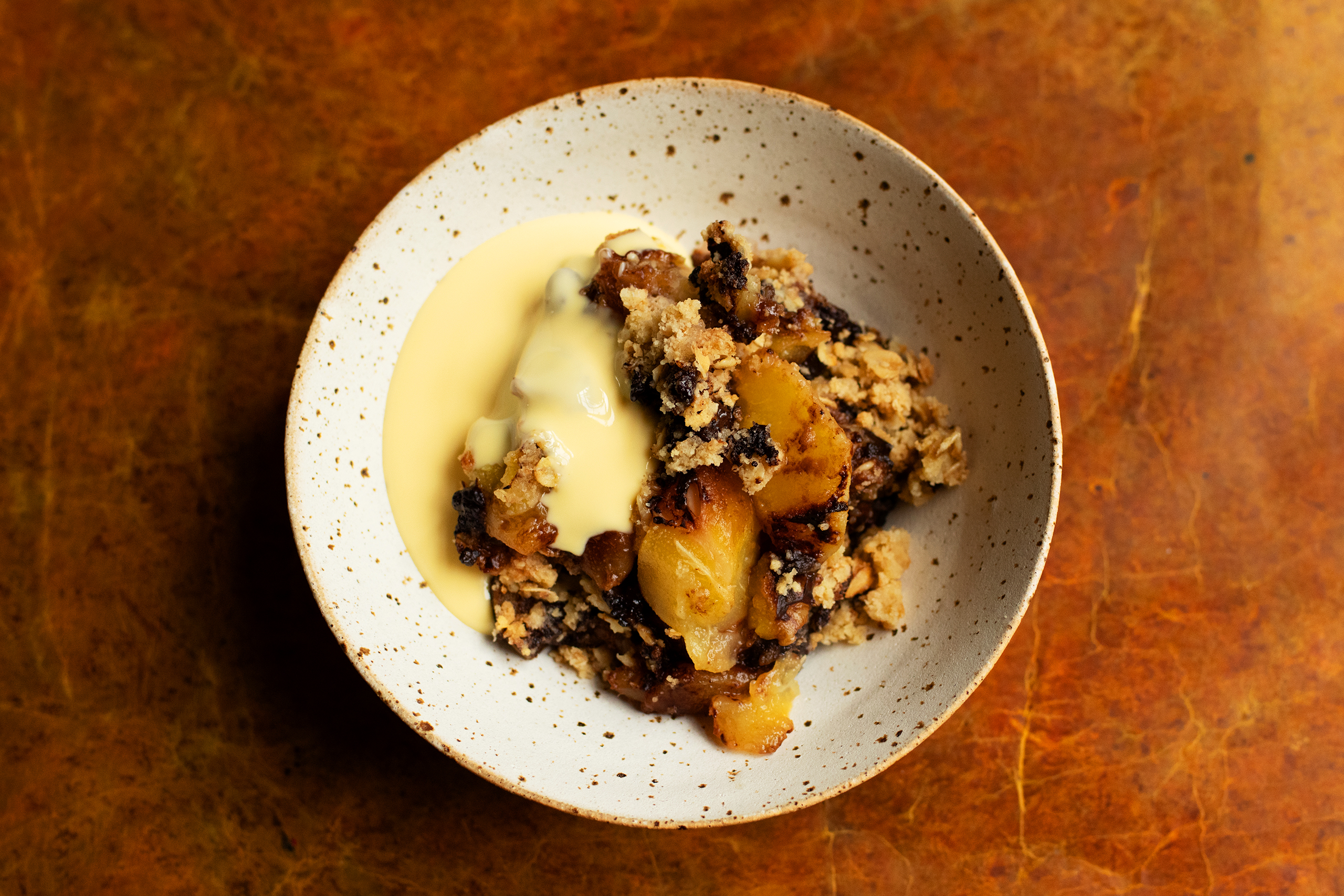 Nigel Slater’s midweek treat: pear and chocolate crumble