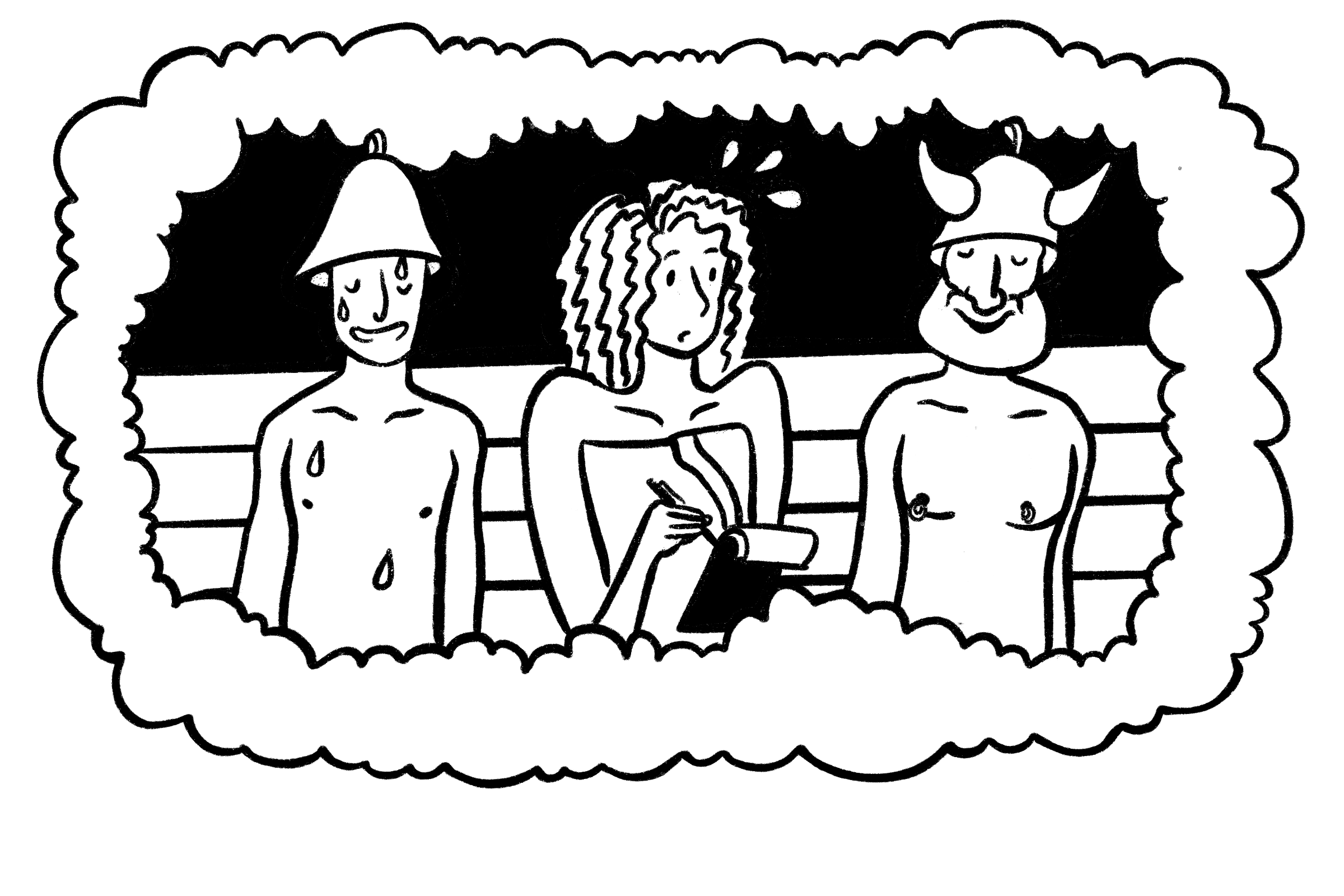 Naked with Gandalf at the sauna world masters