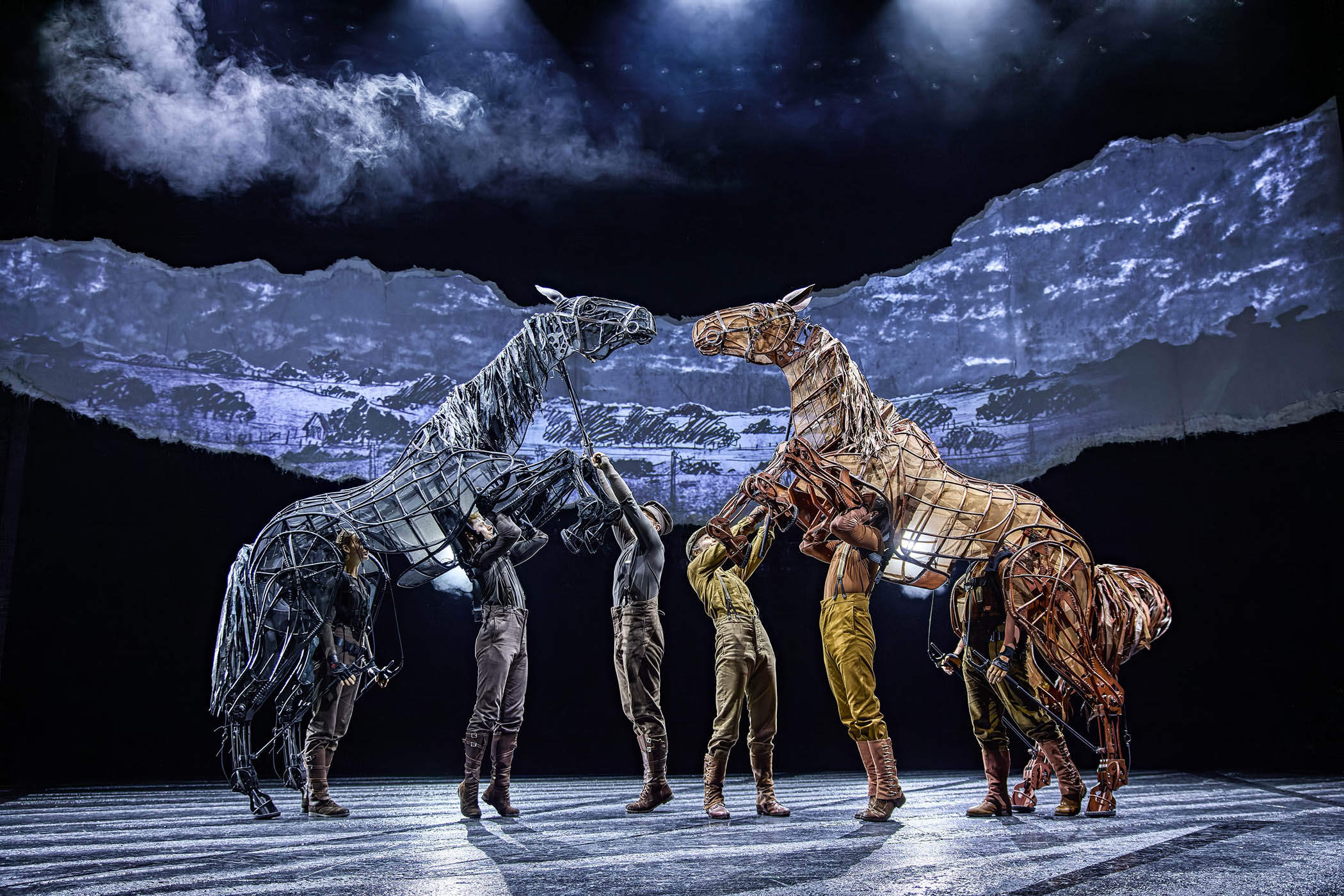 Joey and Topthorn spring to life in the National Theatre revival of War Horse