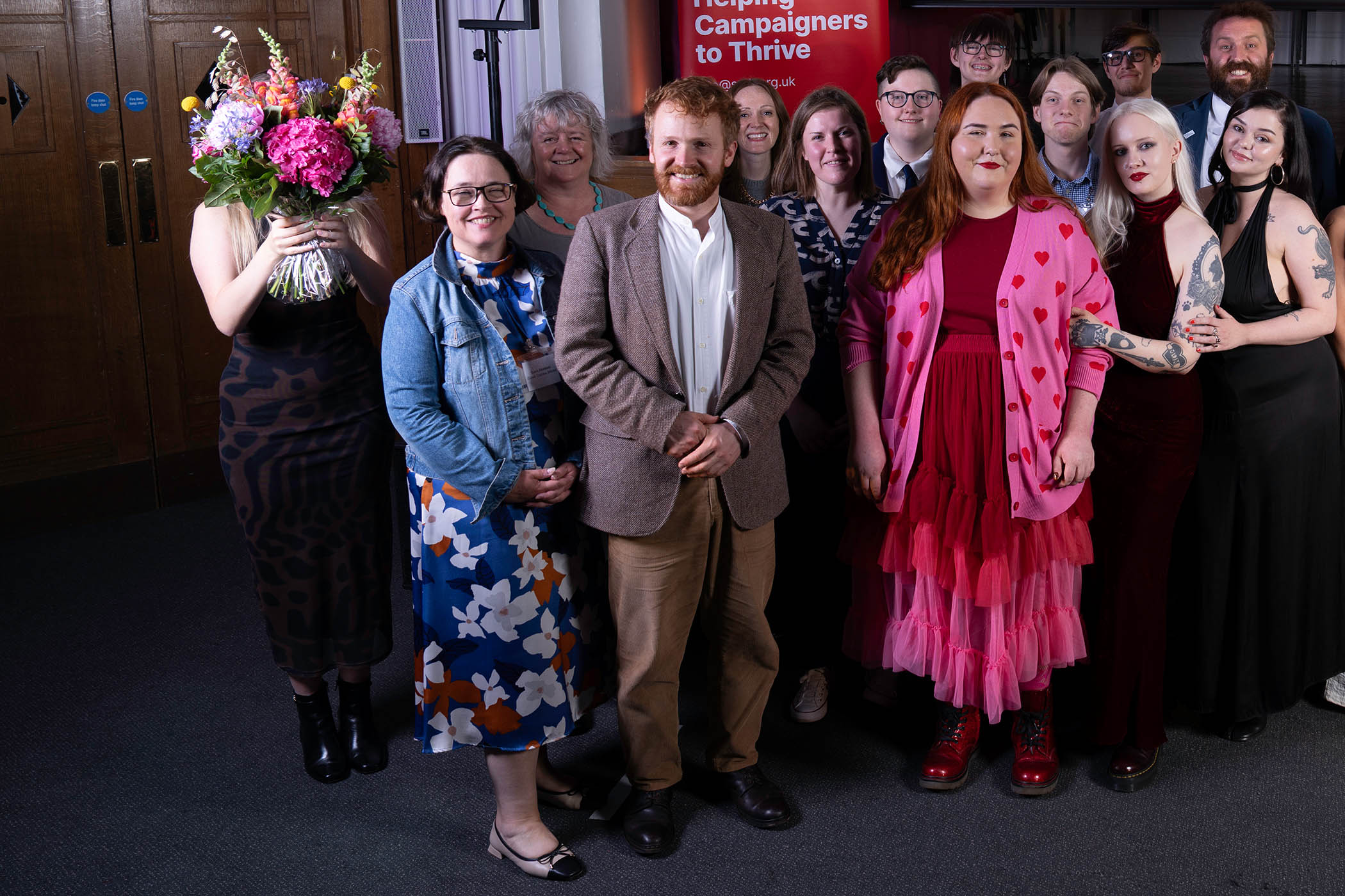 ‘Jodie’, far left, at the awards celebrating those driving social change
