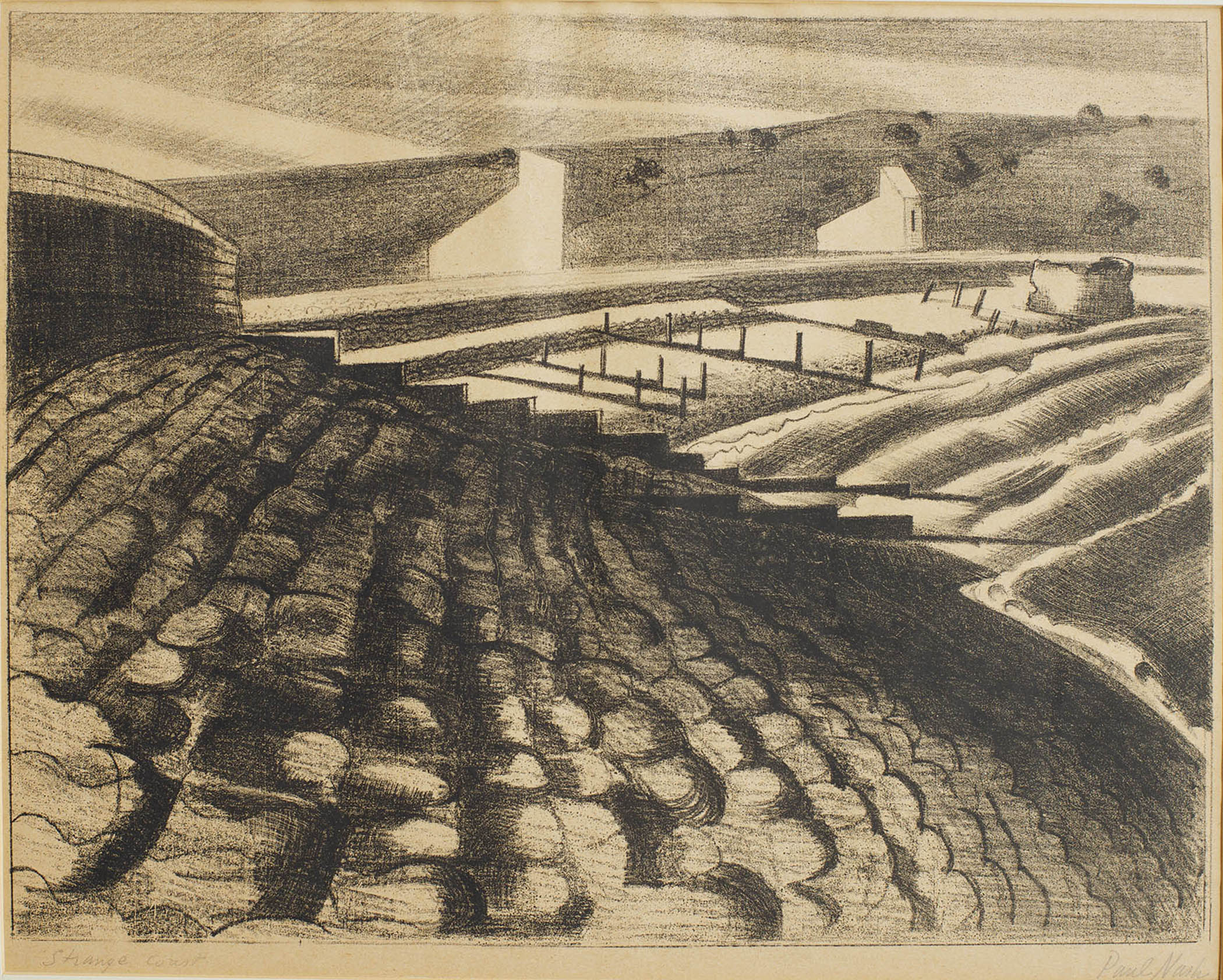 Strange Coast, Paul Nash (1920). Main image: Curved Barn, Ivon Hitchens (1922)