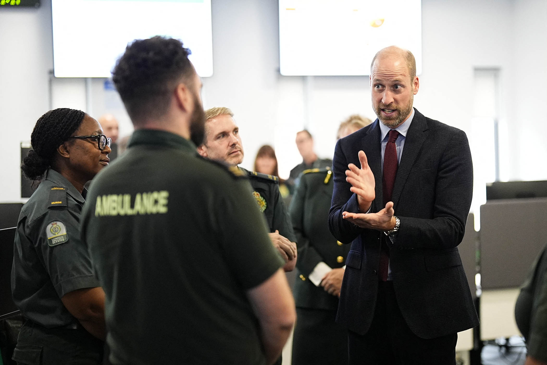 The Prince of Wales meets call handlers and dispatchers with the London Ambulance Service, October 17, 2025