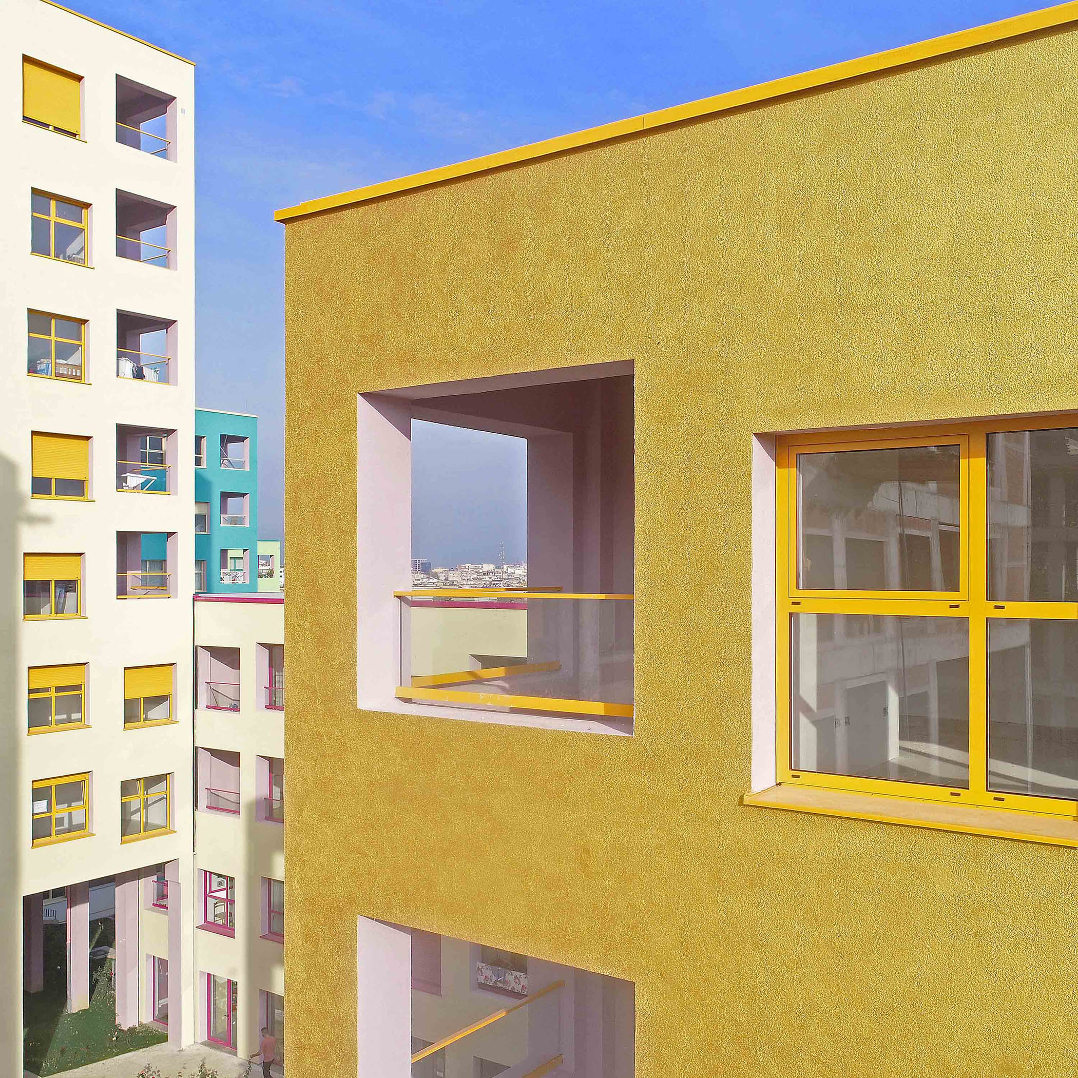 The colourful Mangalem 21 housing estate