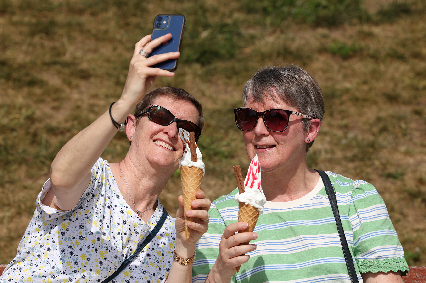 Enjoying an ice cream in Richmond