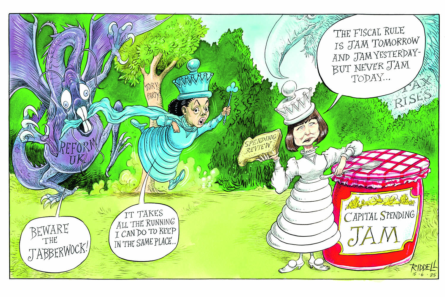 The Chris Riddell cartoon: capital spending jam