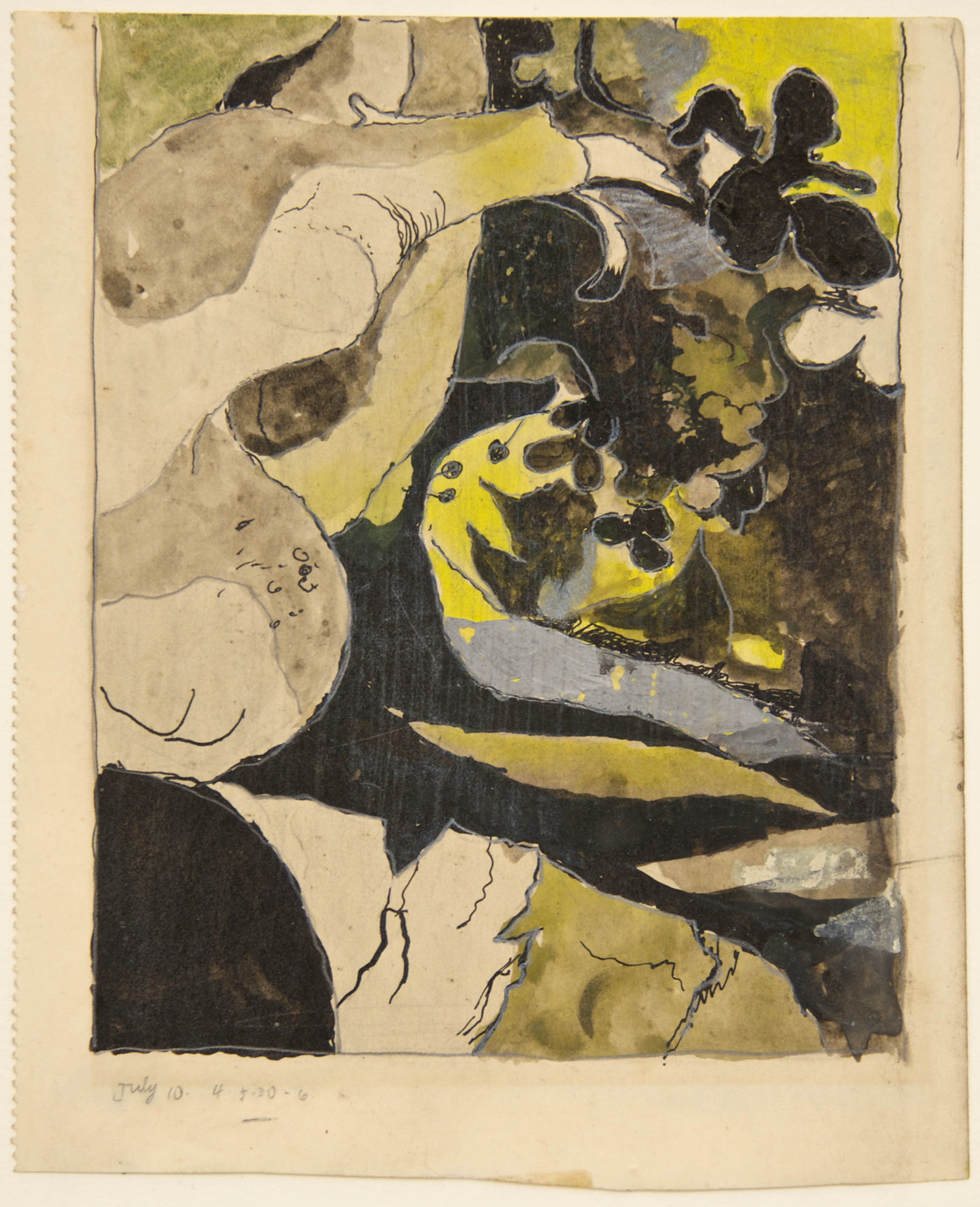 Studies for ‘Entrance to a Lane‘, Graham Sutherland (1939)