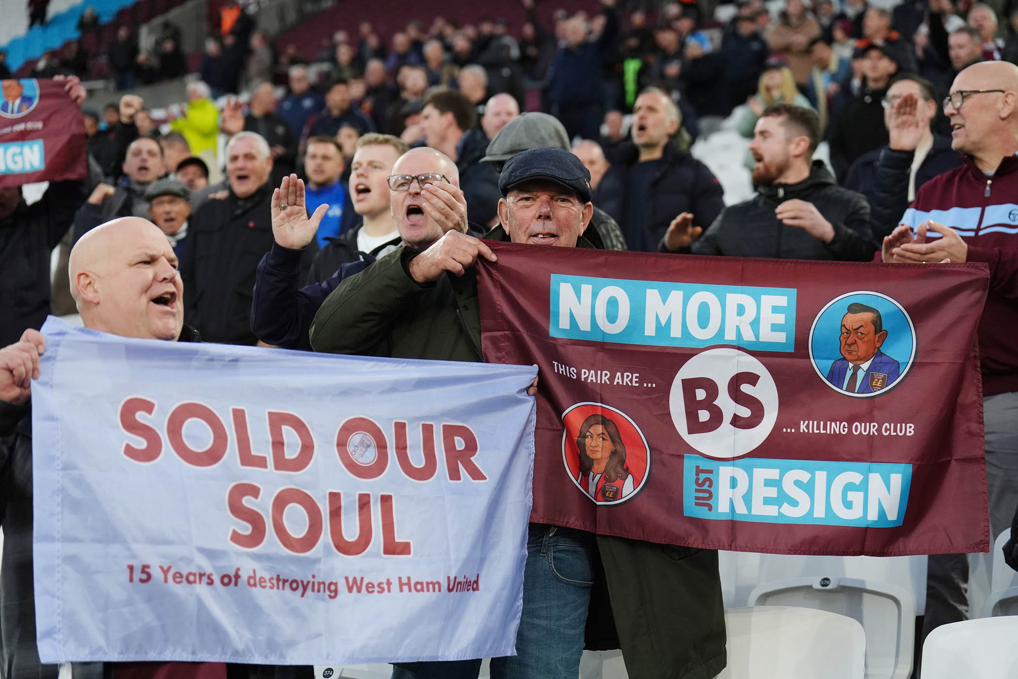 West Ham fans protest against a stadium that never felt like home