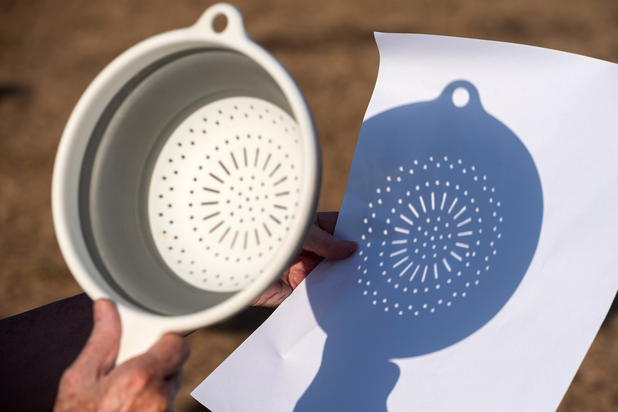Journeys through space and time, care of a cardboard box and a colander