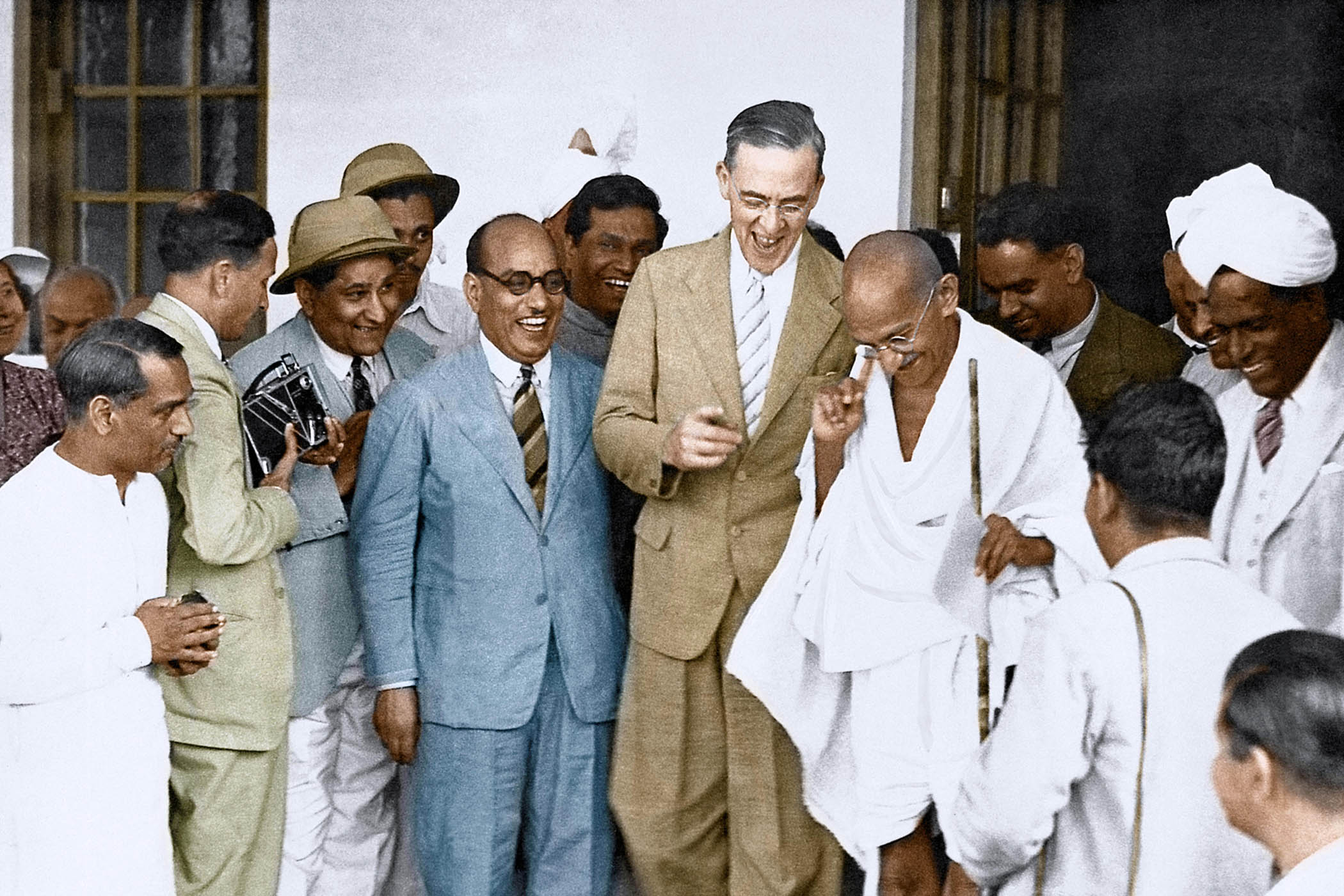 Stafford Cripps meets Mahatma Gandhi in 1942 in a bid to win India’s support in the war