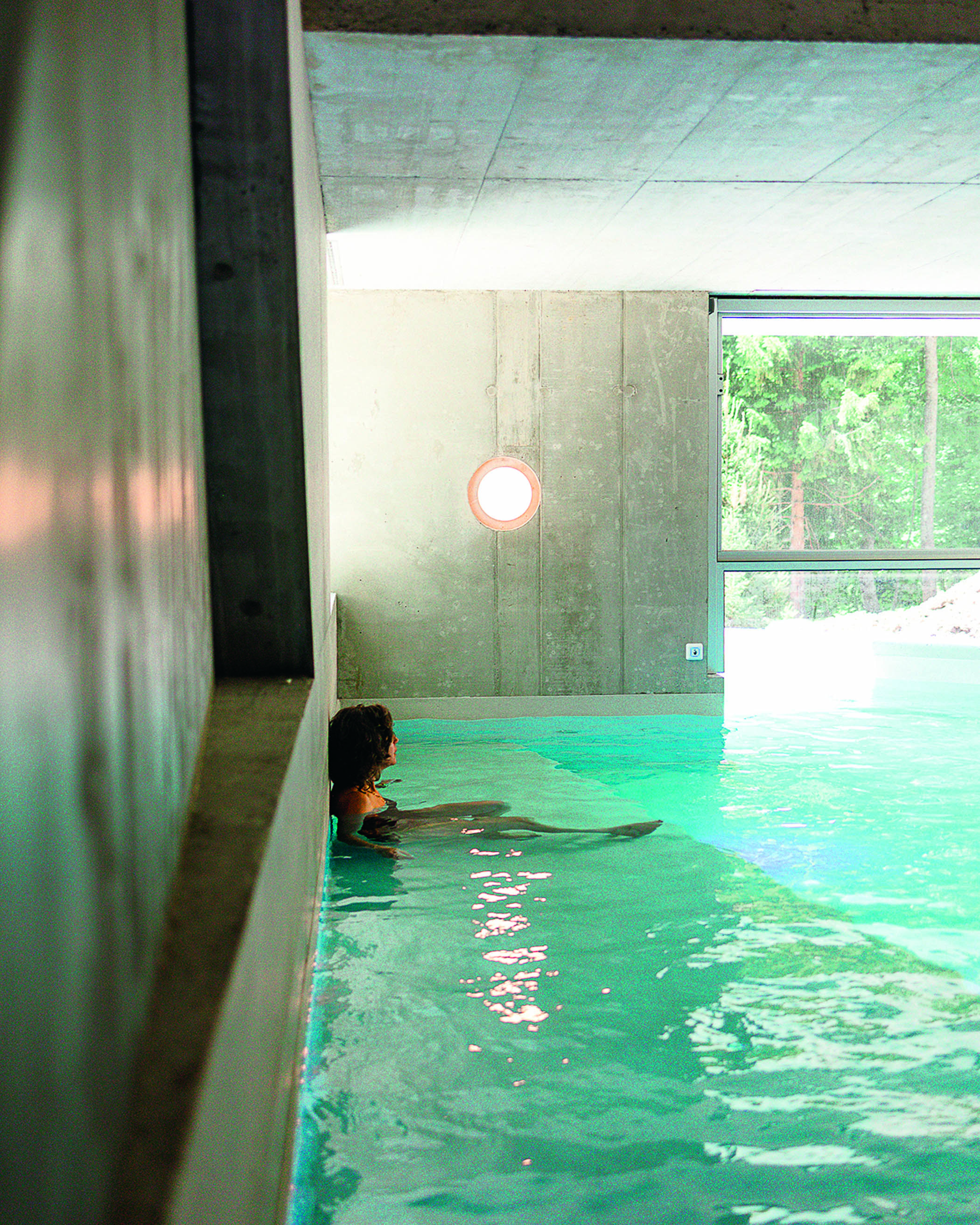 …And relax: the indoor/outside pool, part of the hotel's luxurious spa
