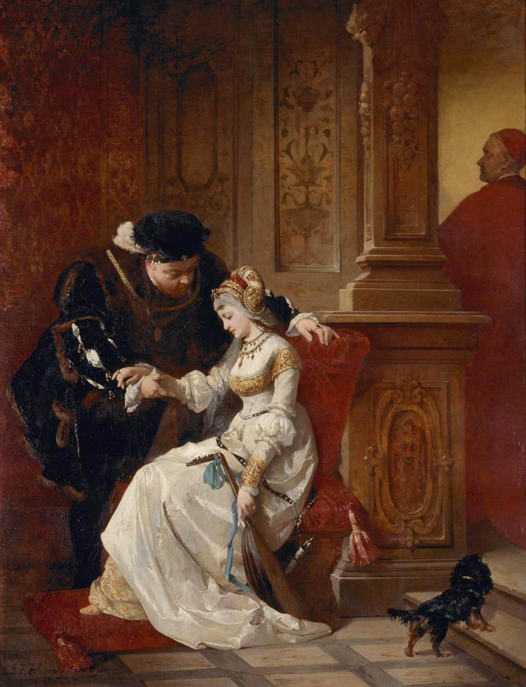 George Folingsby’s painting First Meeting Between Henry VIII and Anne Boleyn (1879)