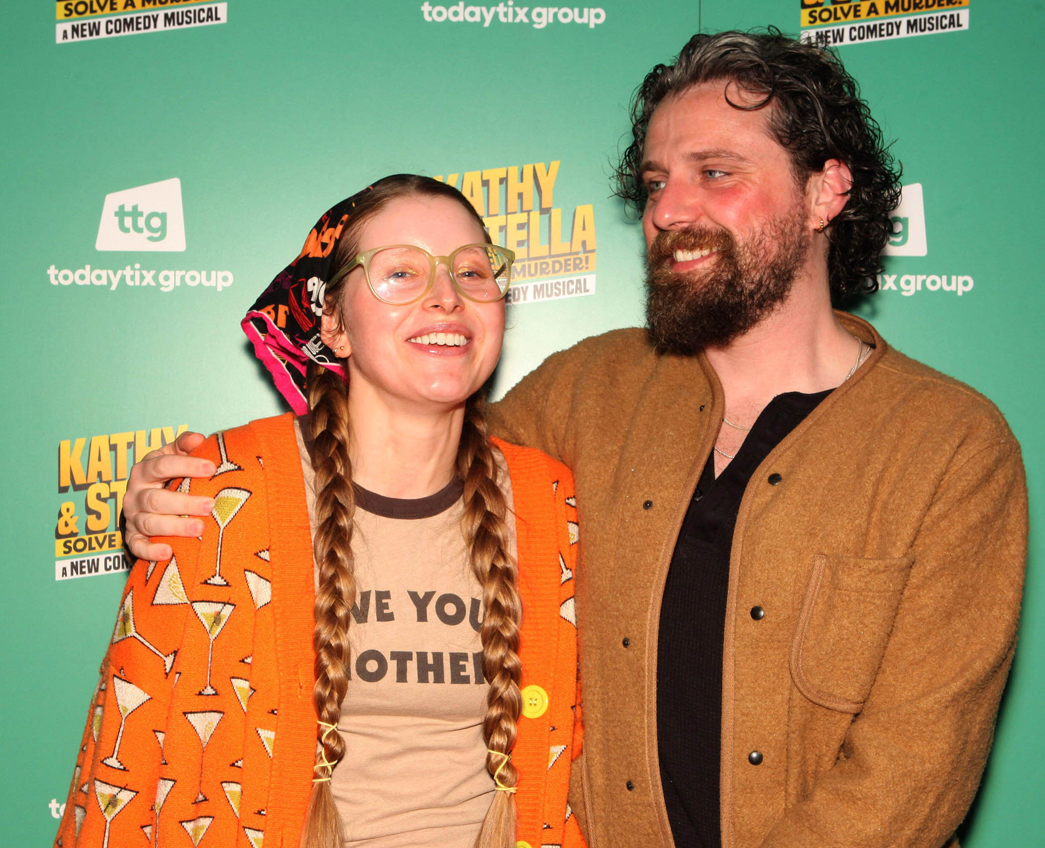 Brown with his partner, the actor and writer Jessie Cave, with whom he hosts the candid podcast Before We Break Up Again