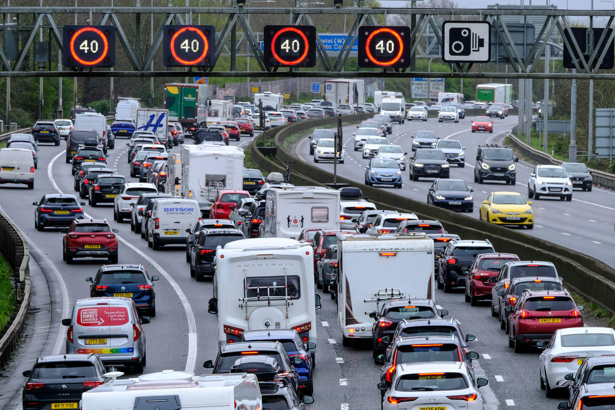 Motorway trafffic jam